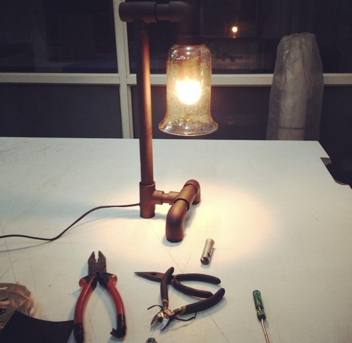 Byaas | Bhavini Khullar's first upcycled table lamp, made in 2015