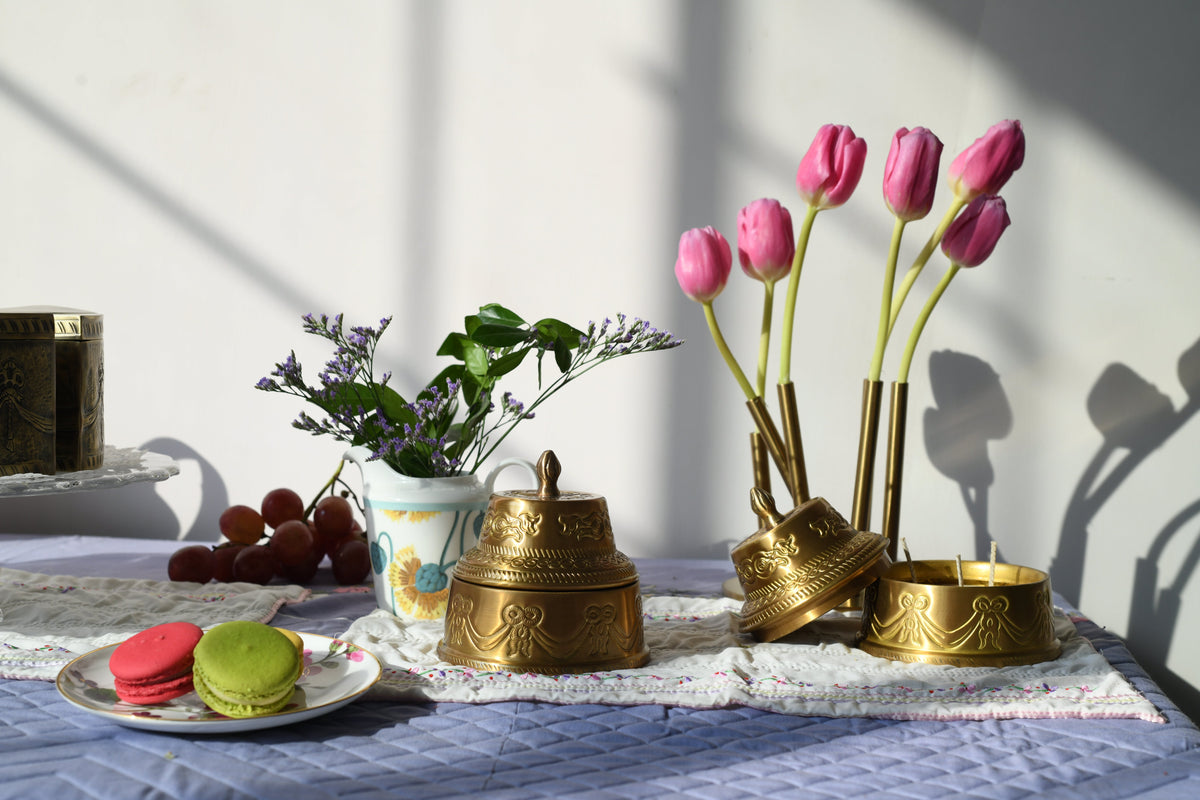 Byaas | How to Style Brass Decor Items for a Cohesive Vintage Home Look, Herb & Bloom Planters
