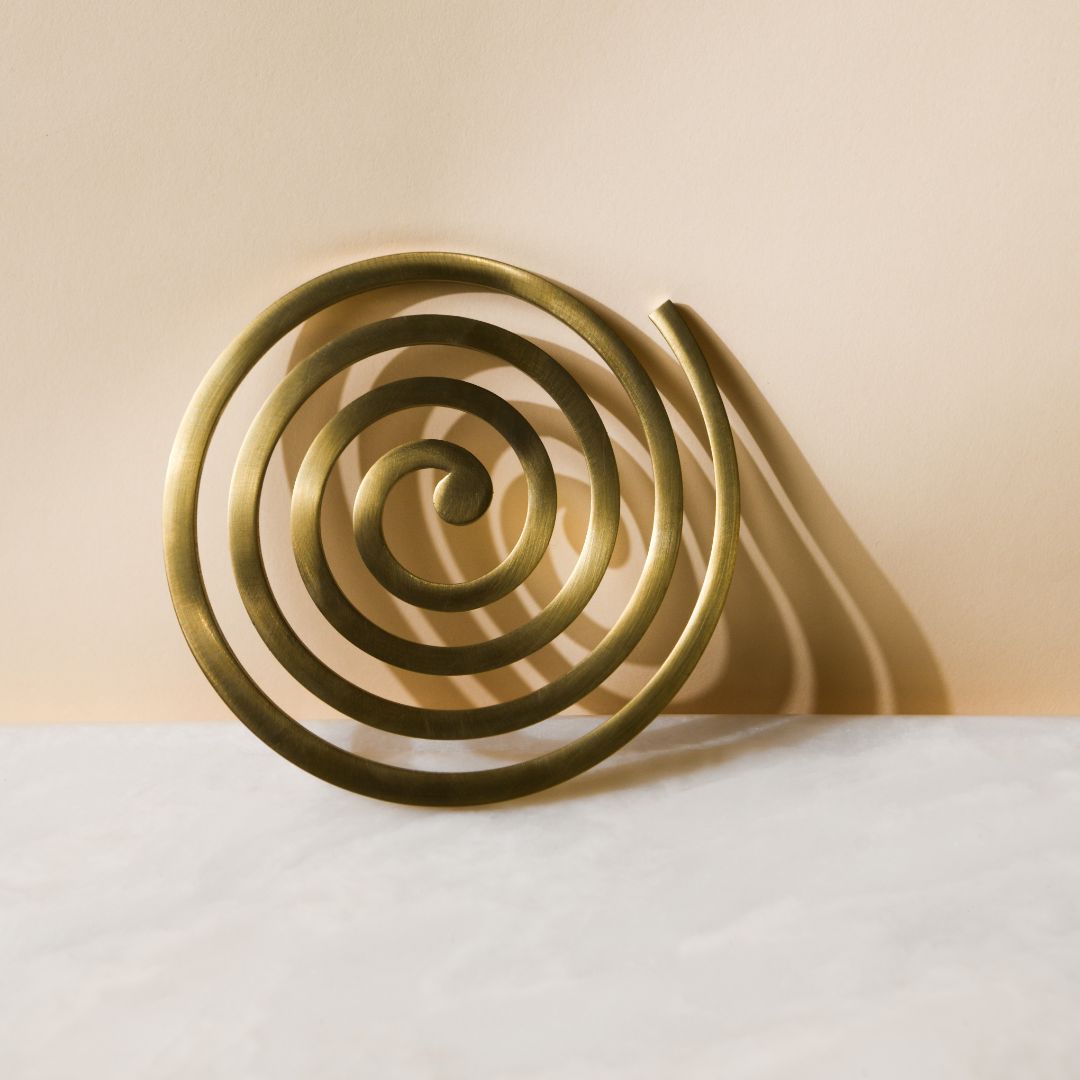 Spirale Brushed Brass Coil Trivet