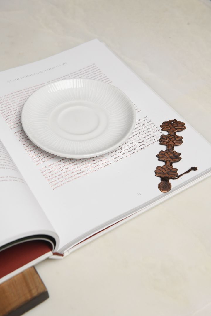 Handcrafted Copper Mogra Flower Bookmark - Premium Metal Stationery Gift