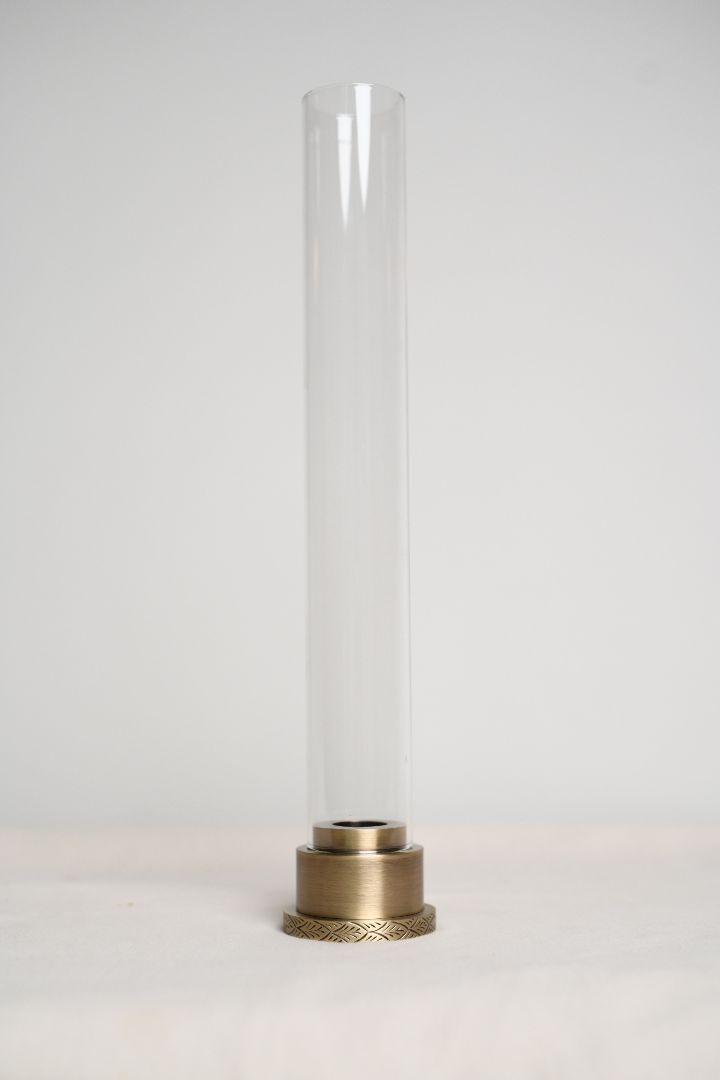 Peacock Motif Brass Candle Holder