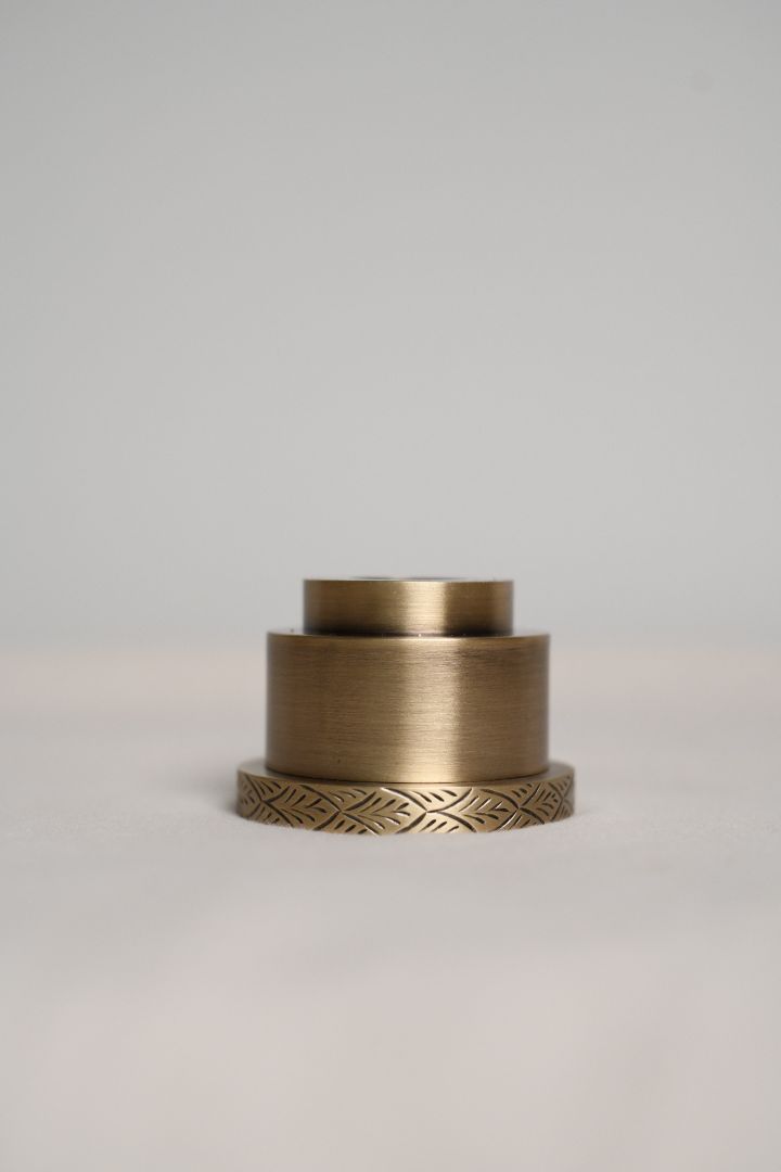 Peacock Motif Brass Candle Holder