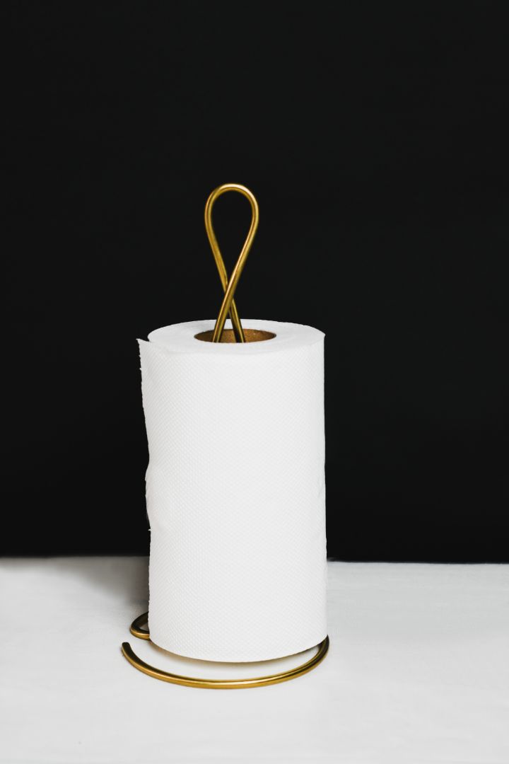 Swirl Burnished Brass Paper Towel Holder