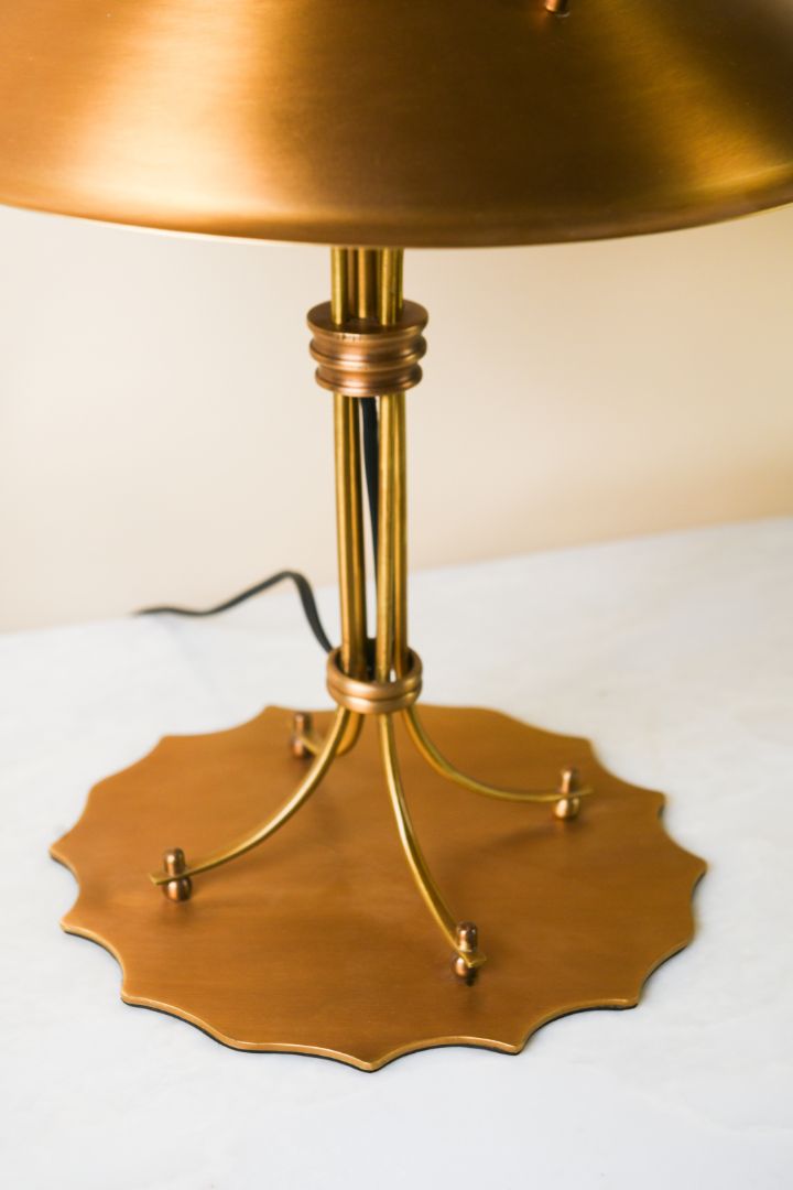 Circus Tent Architectural Brushed Brass Table Lamp