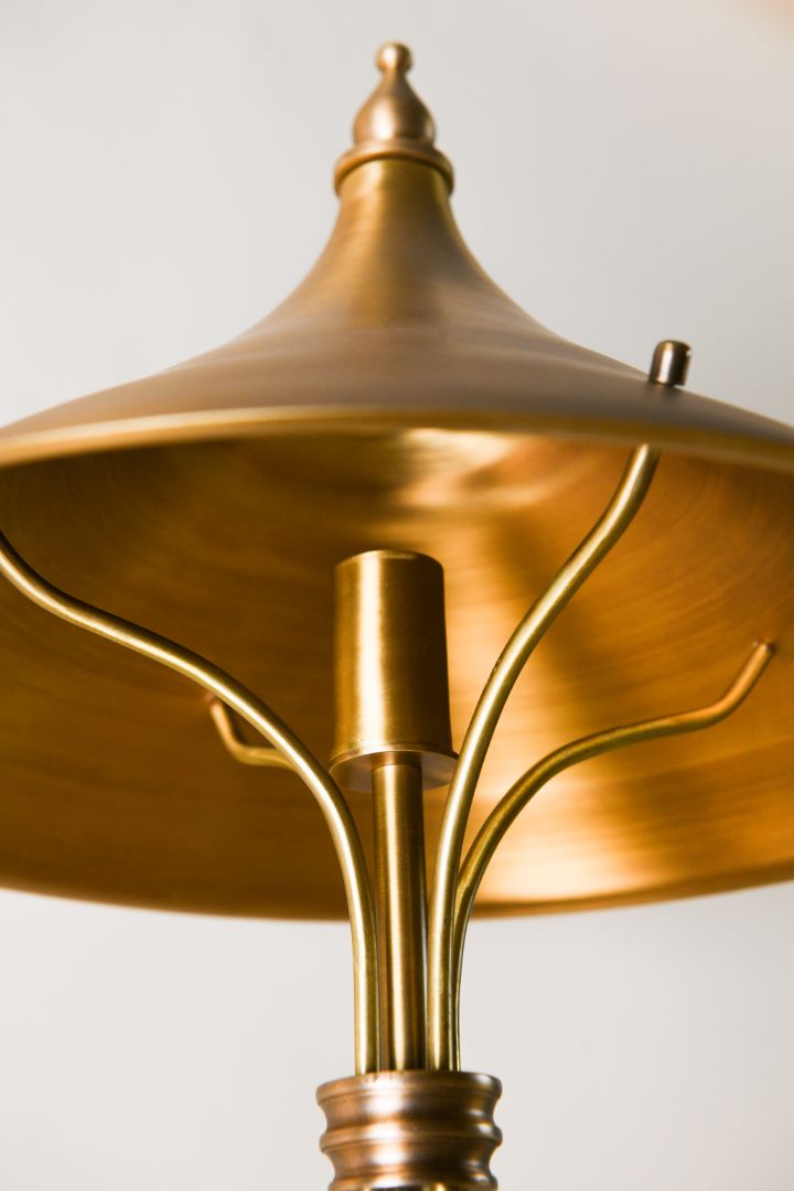 Circus Tent Architectural Brushed Brass Table Lamp