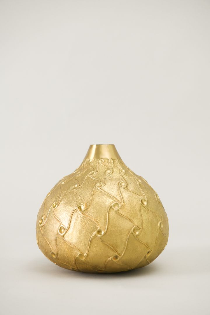 Museum-Style Brass Statement Vase