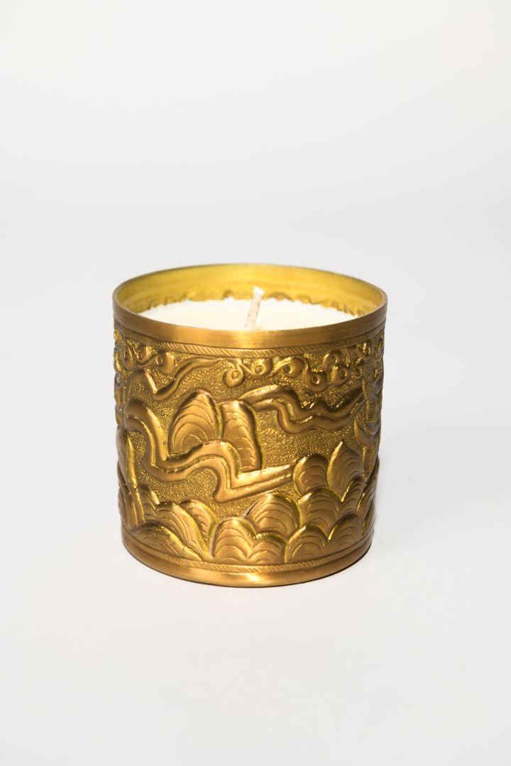 Japanese Zen Garden Brass Candle
