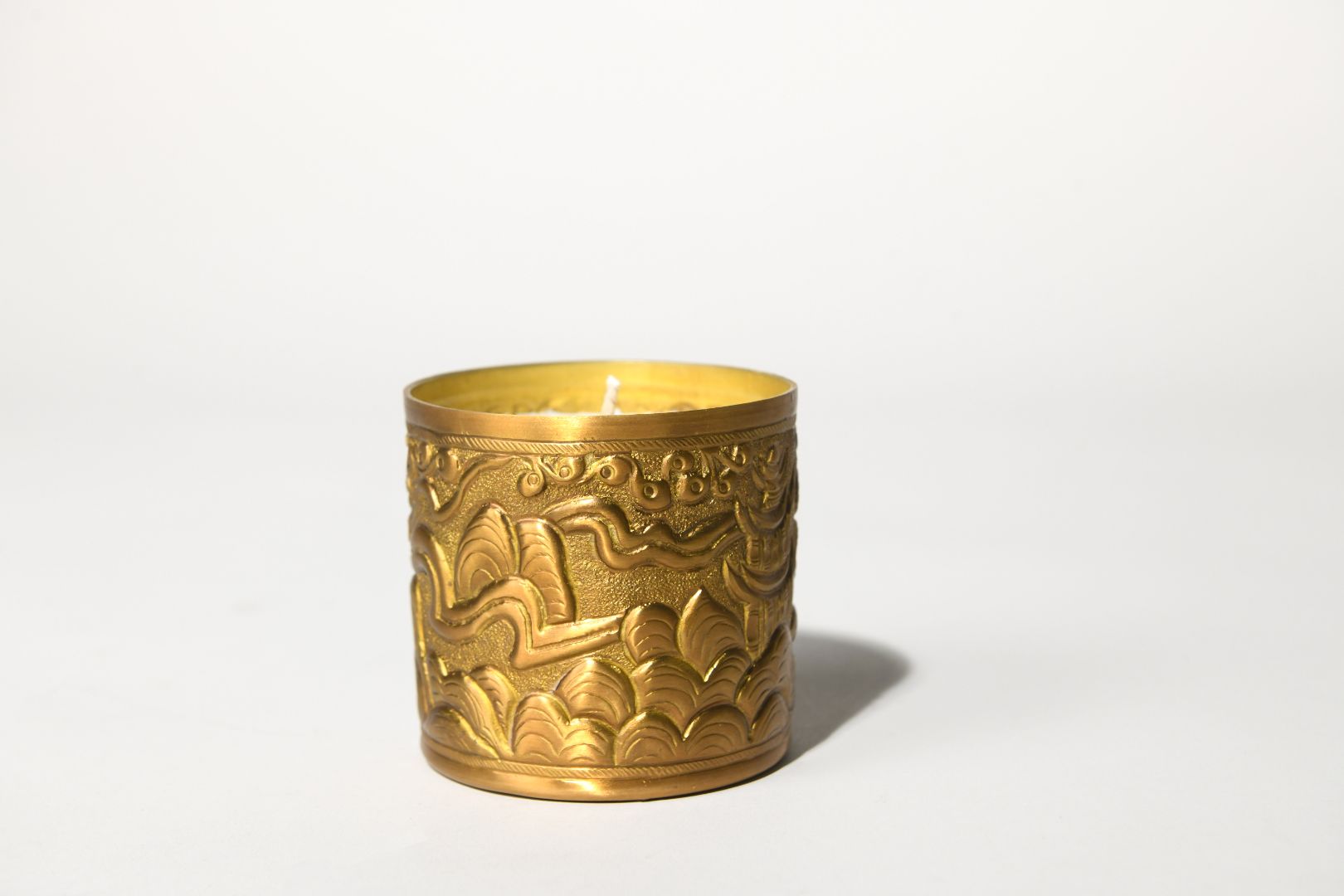 Japanese Zen Garden Brass Candle