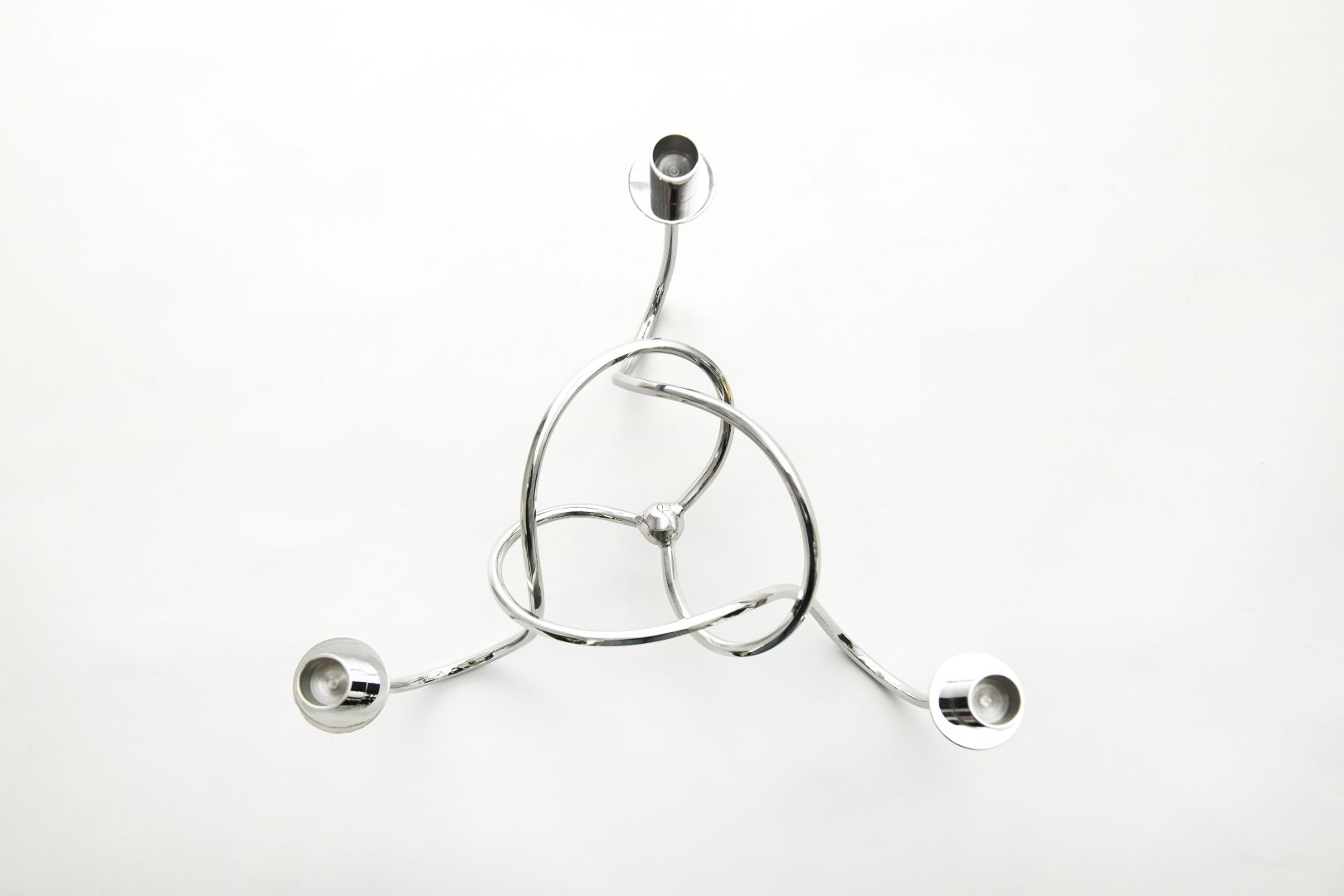 Thread of Togetherness Candle Holder – Set of 3 - Chrome Finish