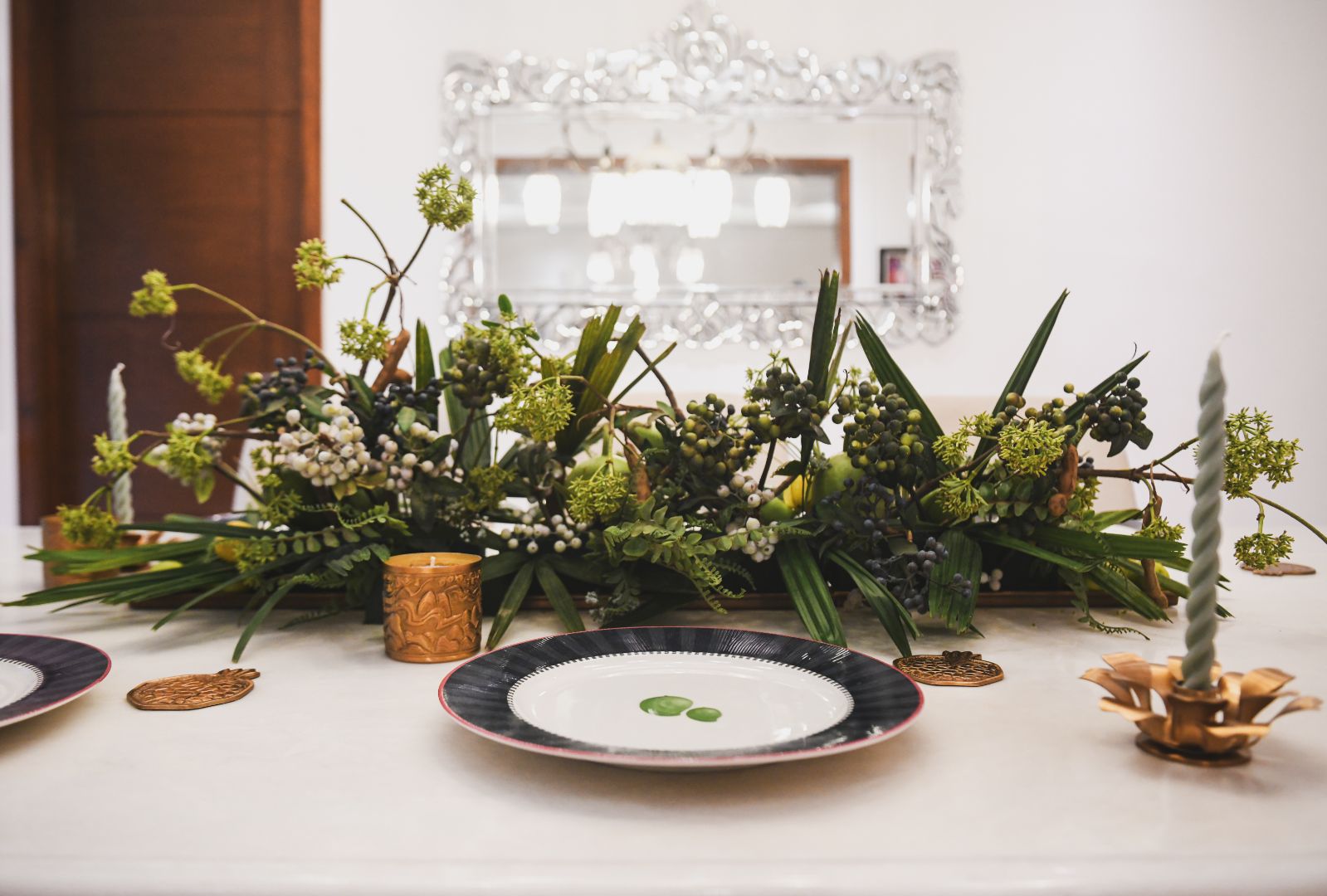 Japanese Zen Garden Brass Candle