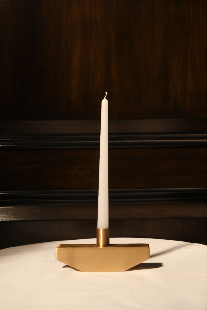 Burnished Brass Candle Holder | Balancing Act