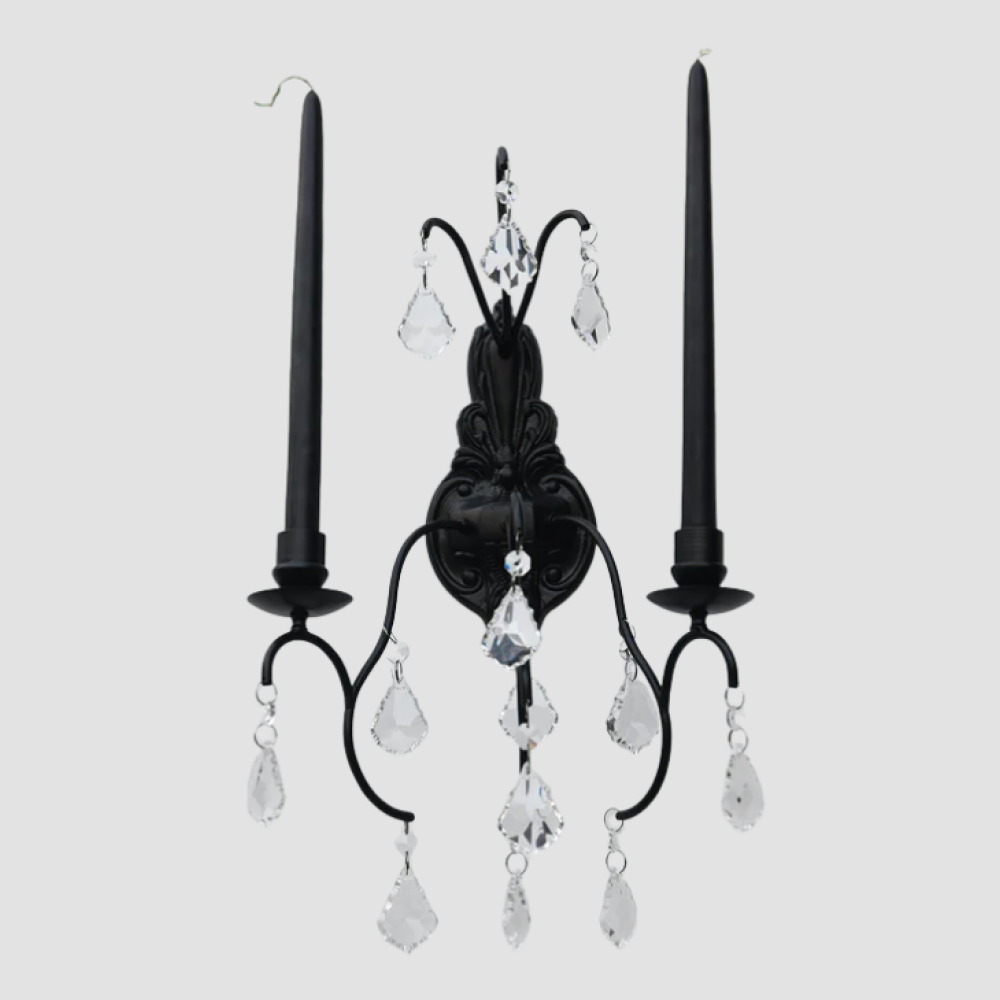 Crystal Candelabra Wall Sconce - Handcrafted Luxury Wall Light Fixture