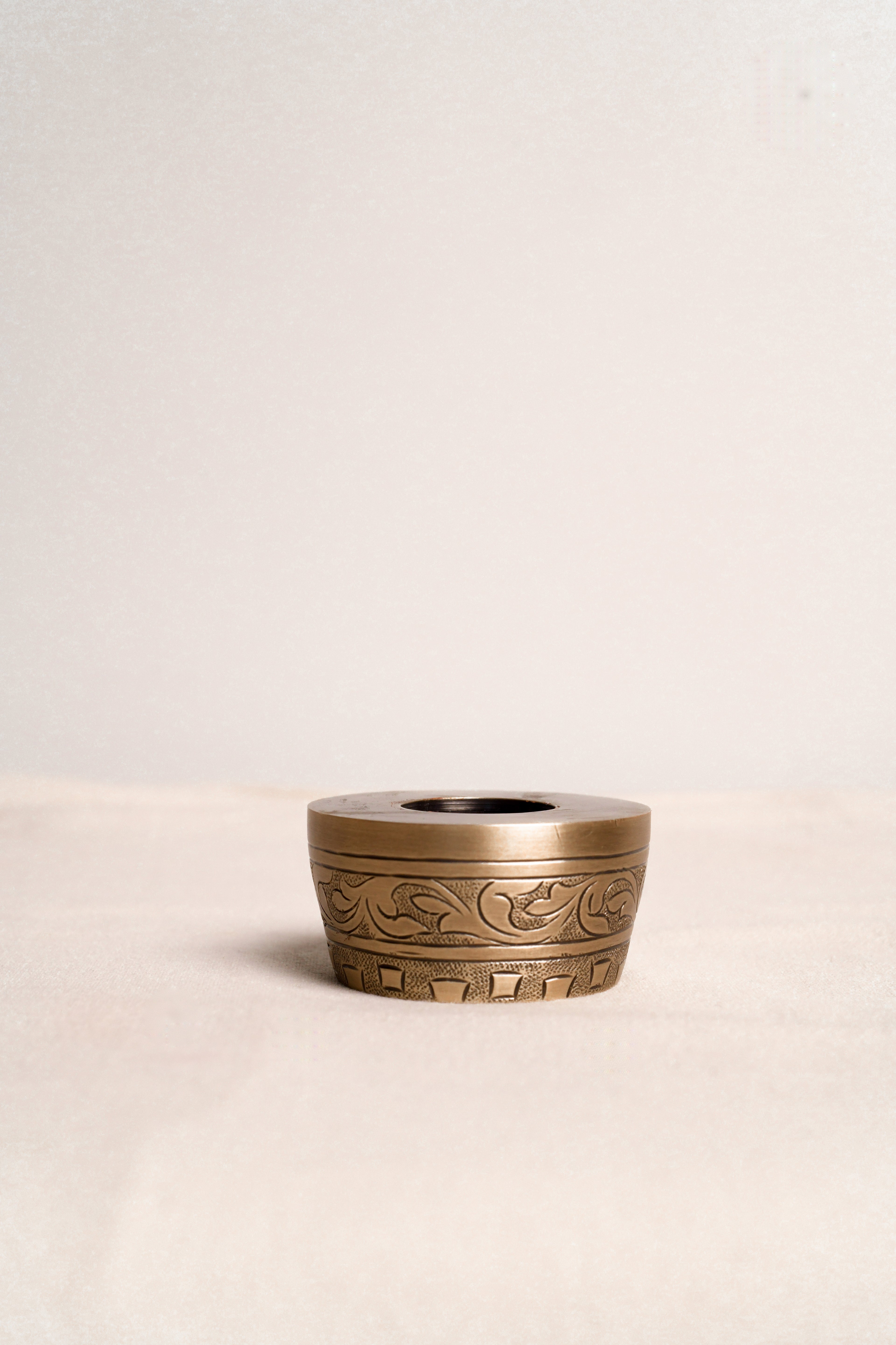 Foliage Candle Holders - Set of Two in Brass