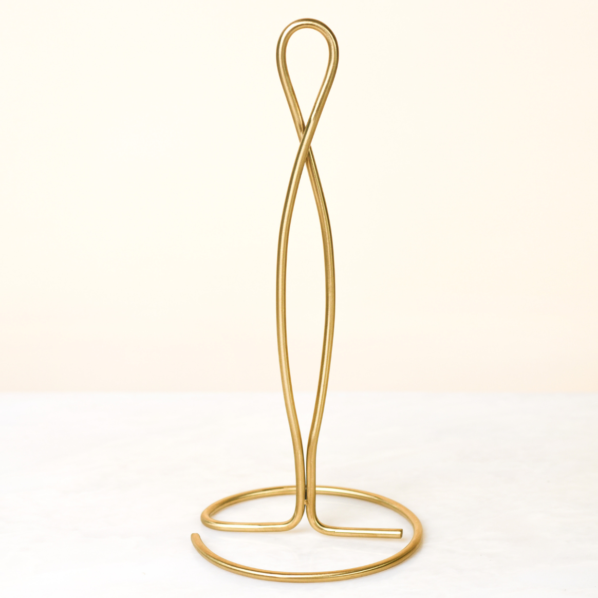Swirl Burnished Brass Paper Towel Holder