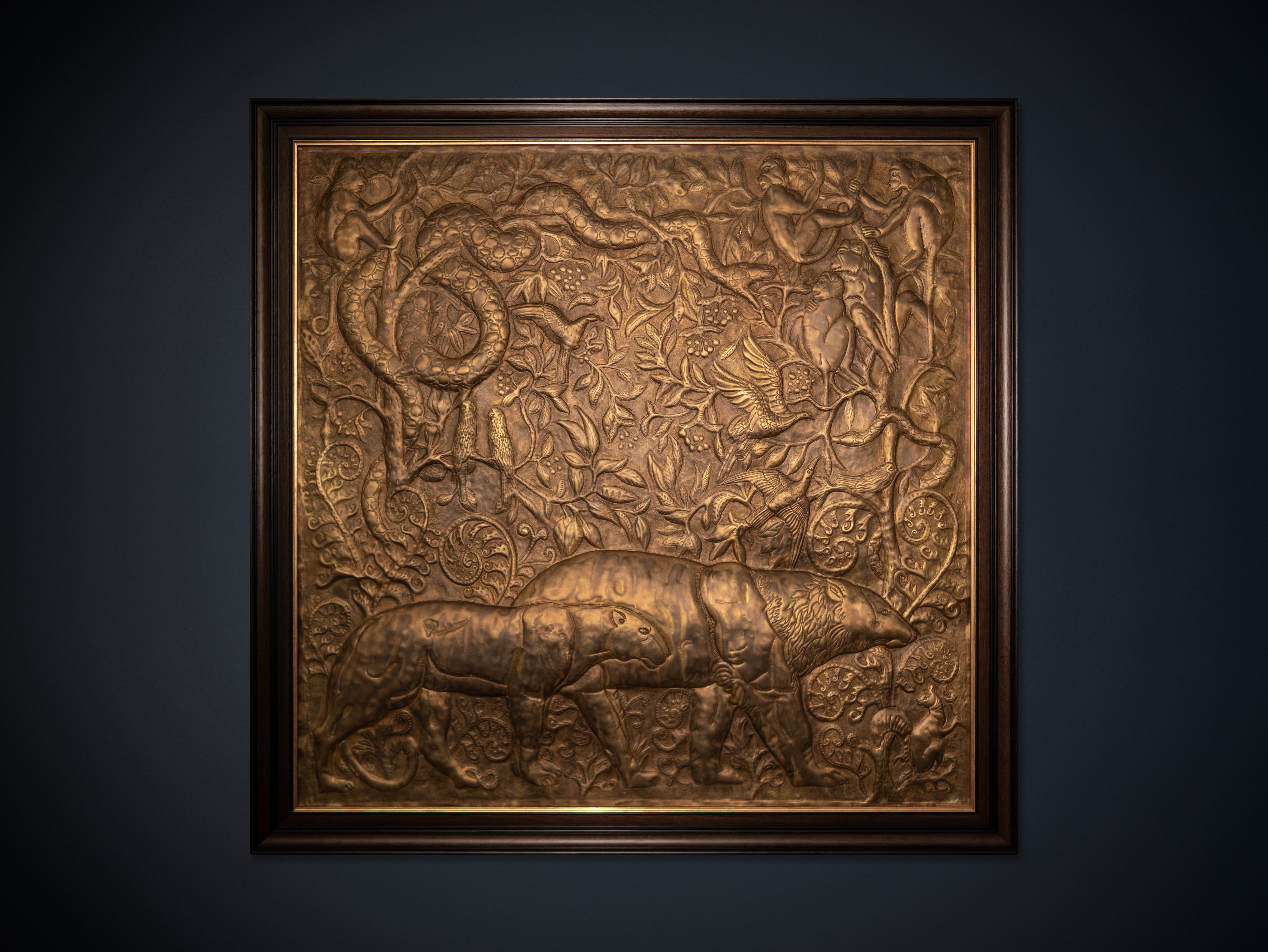 Mowgli Jungle Book Brass Art Panel