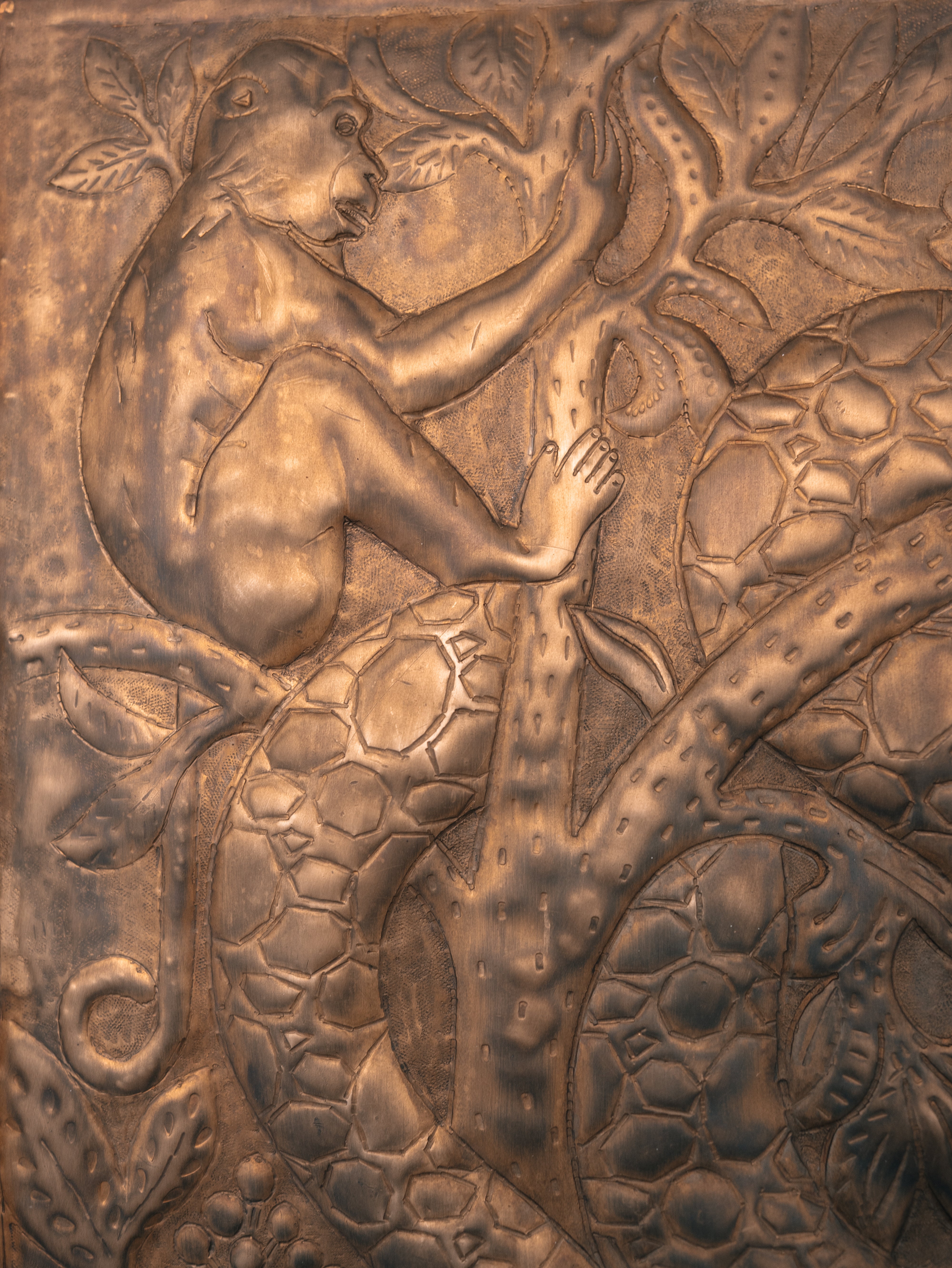 Mowgli Jungle Book Brass Art Panel