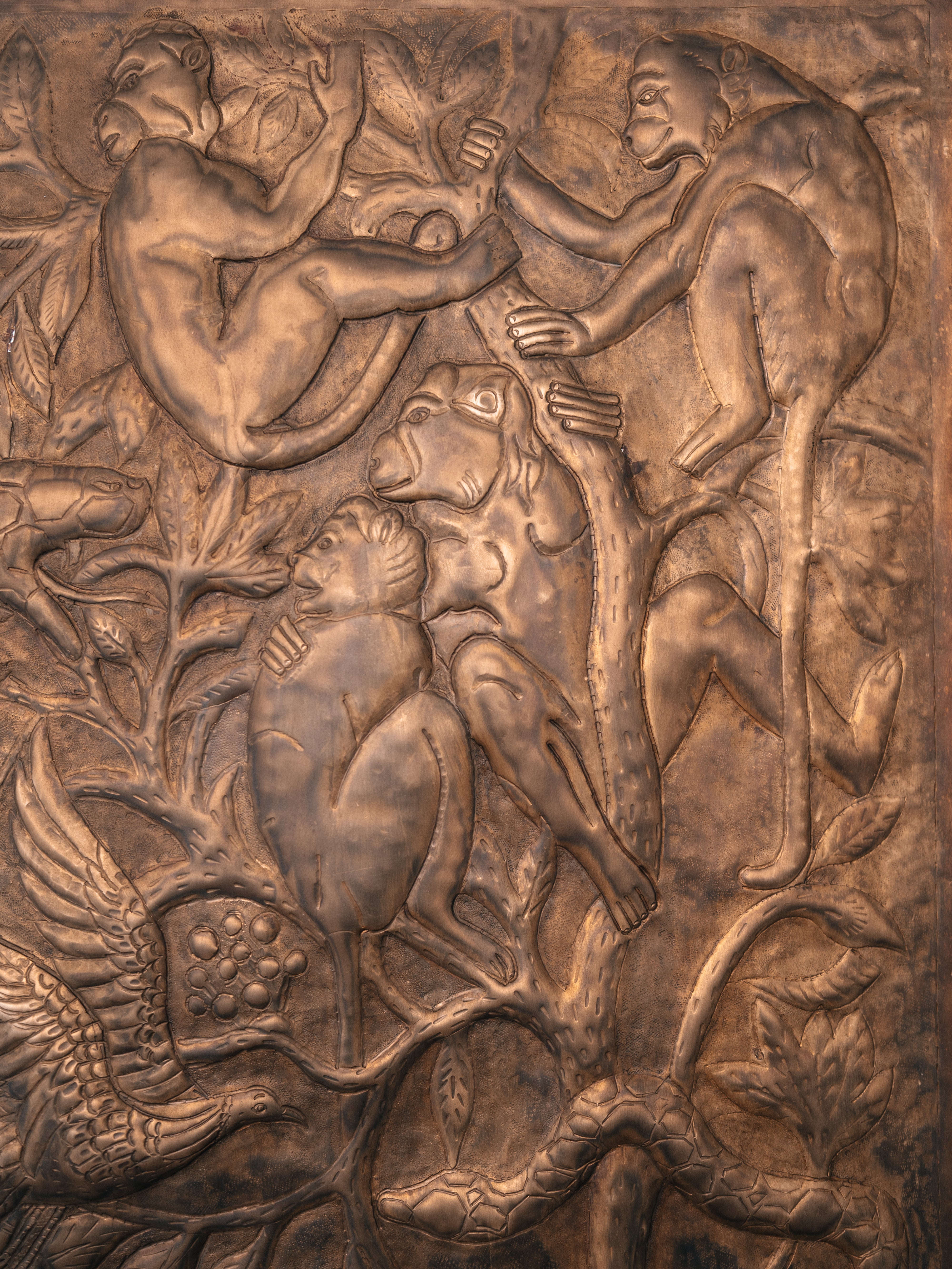 Mowgli Jungle Book Brass Art Panel