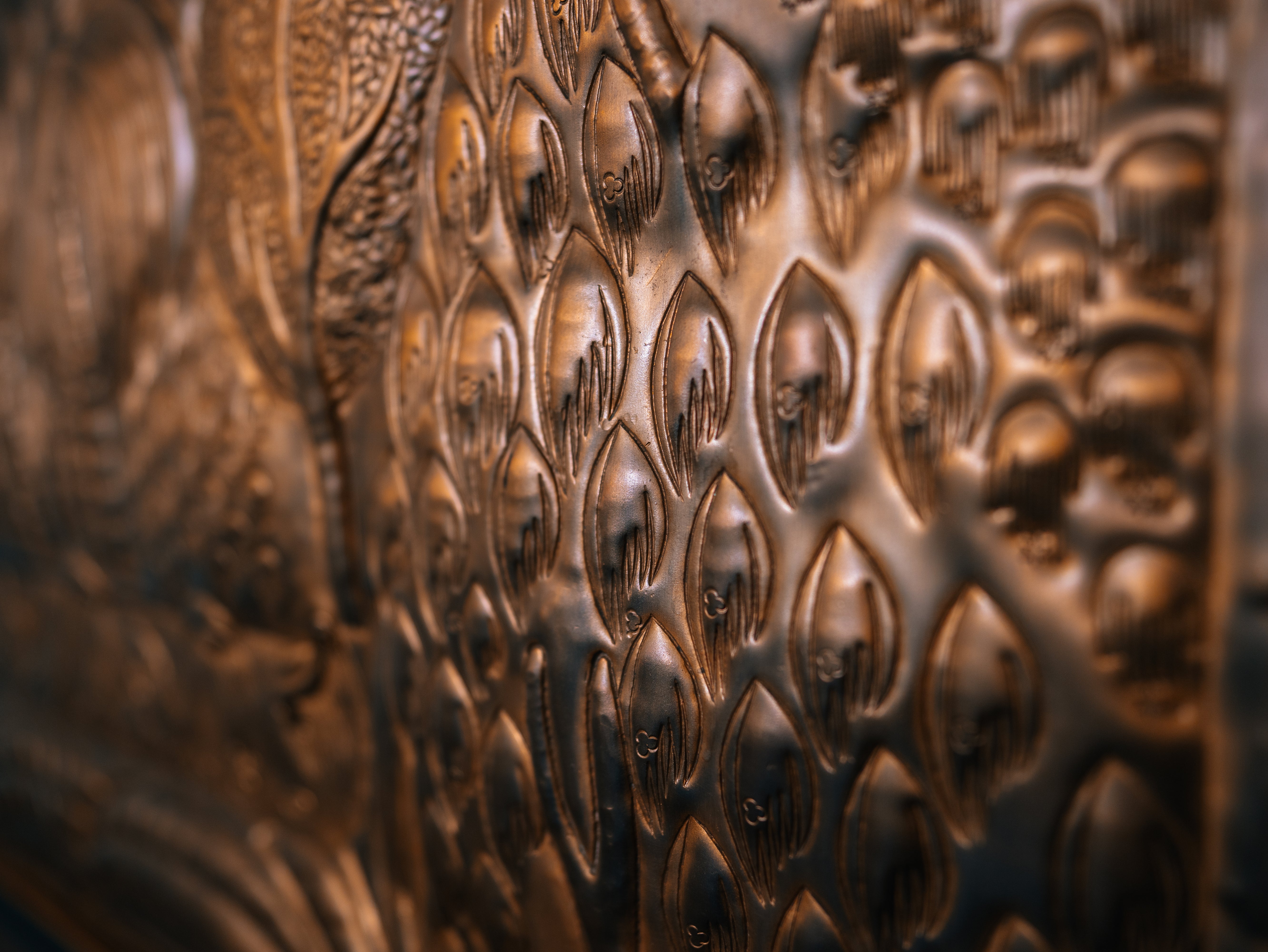 Pichwai Scenery Brass Panel