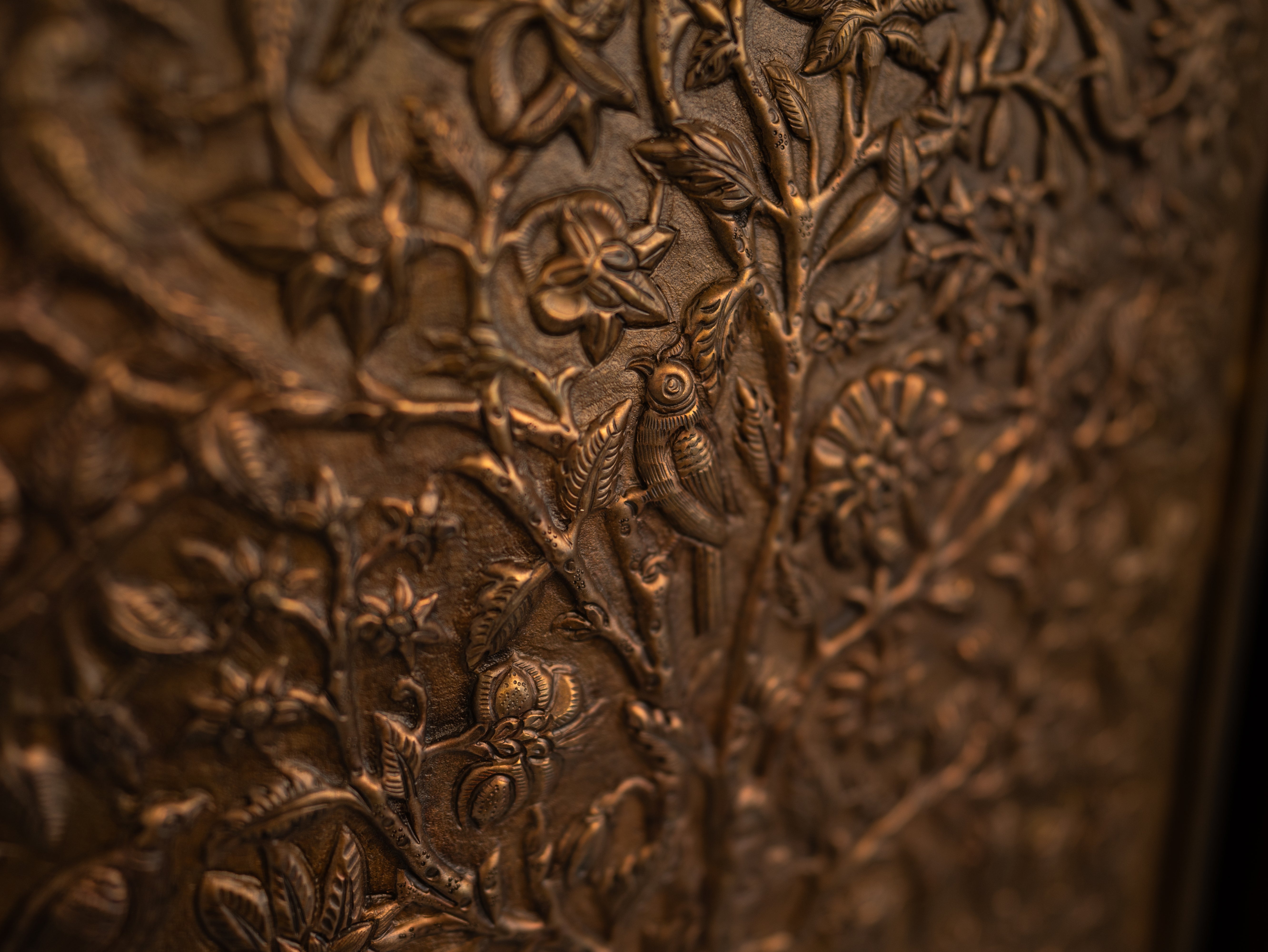 Handcrafted Brass Tree of Life Wall Art Panel - Spiritual Metal Hanging