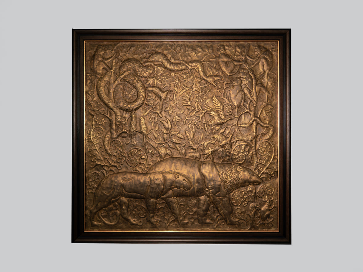 Byaas | Jungle Theme Art Panel, Brass (view 2)