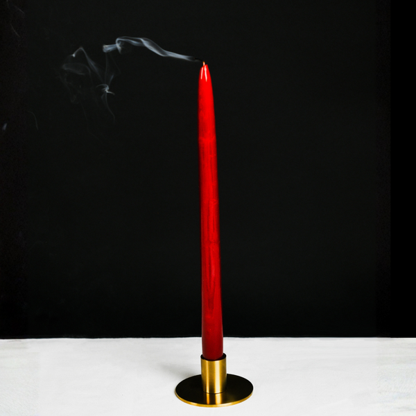 Byaas | Piano Round Taper Candle Holder, Brass