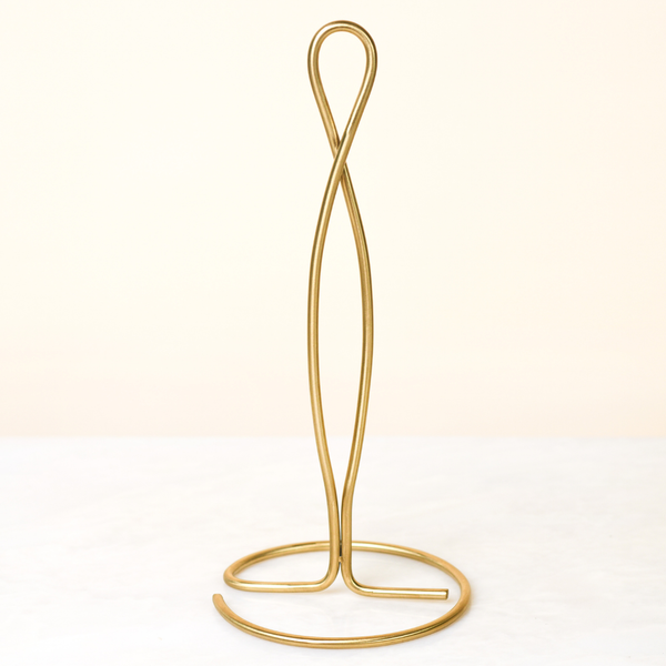 Byaas | Swirl Paper Towel Holder, Burnished Brass