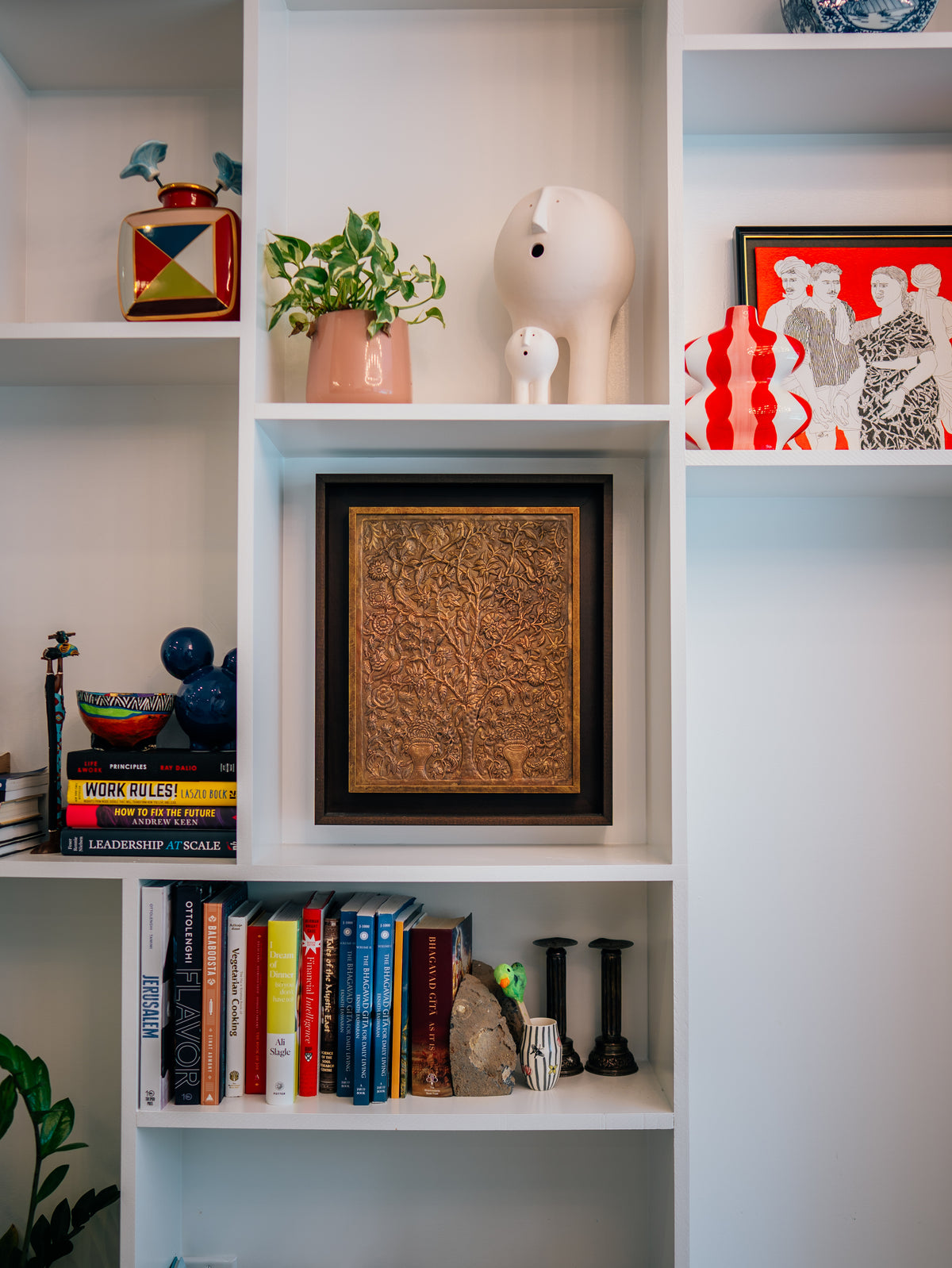 Byaas | Tree of Life Repoussé Wall Art Panel, Solid Brass (view 2)