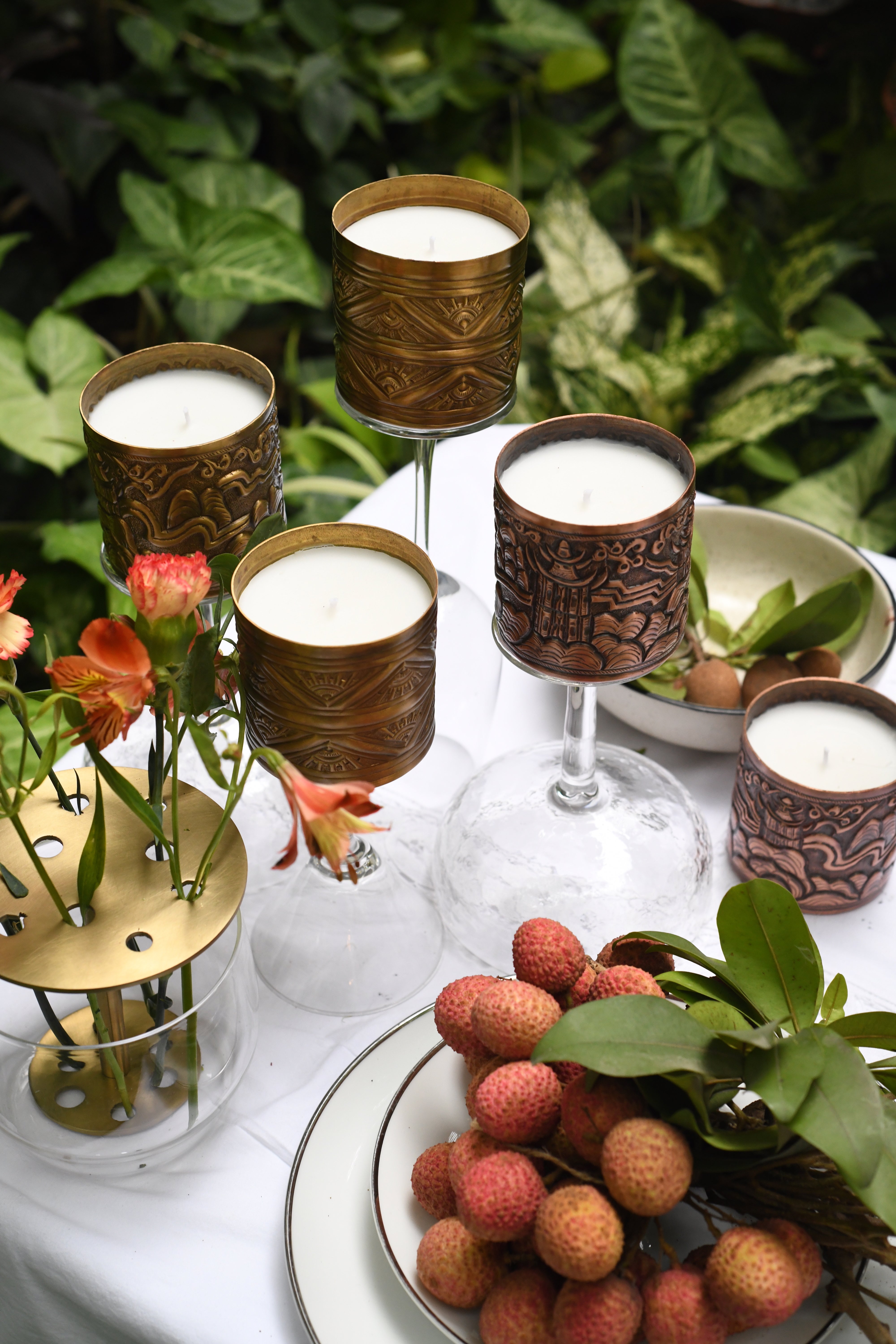 Luxury Candles in Brass and Copper
