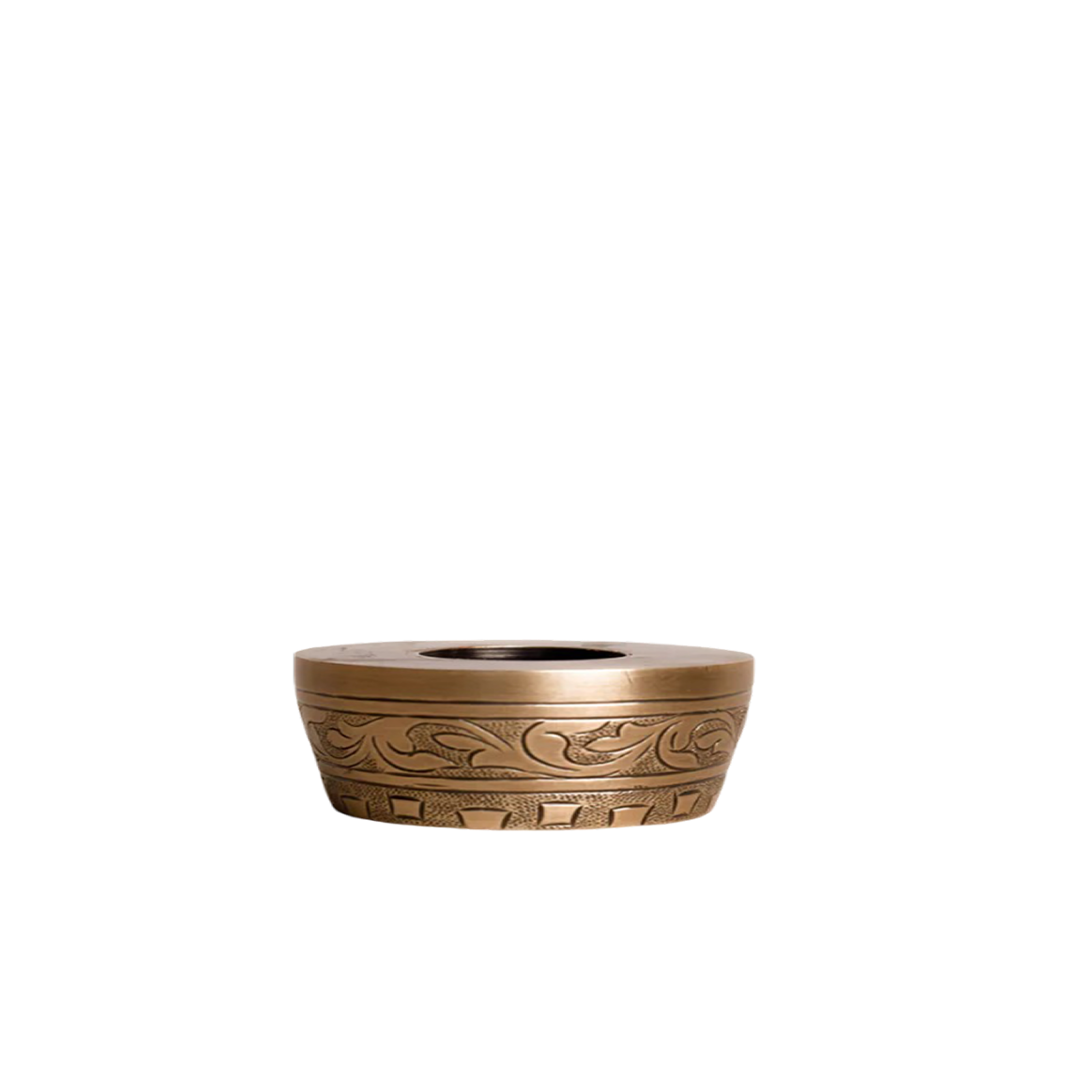 Foliage Candle Holders - Set of Two in Brass