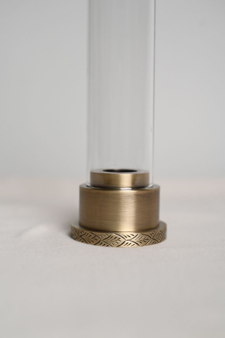 Peacock Motif Brass Candle Holder