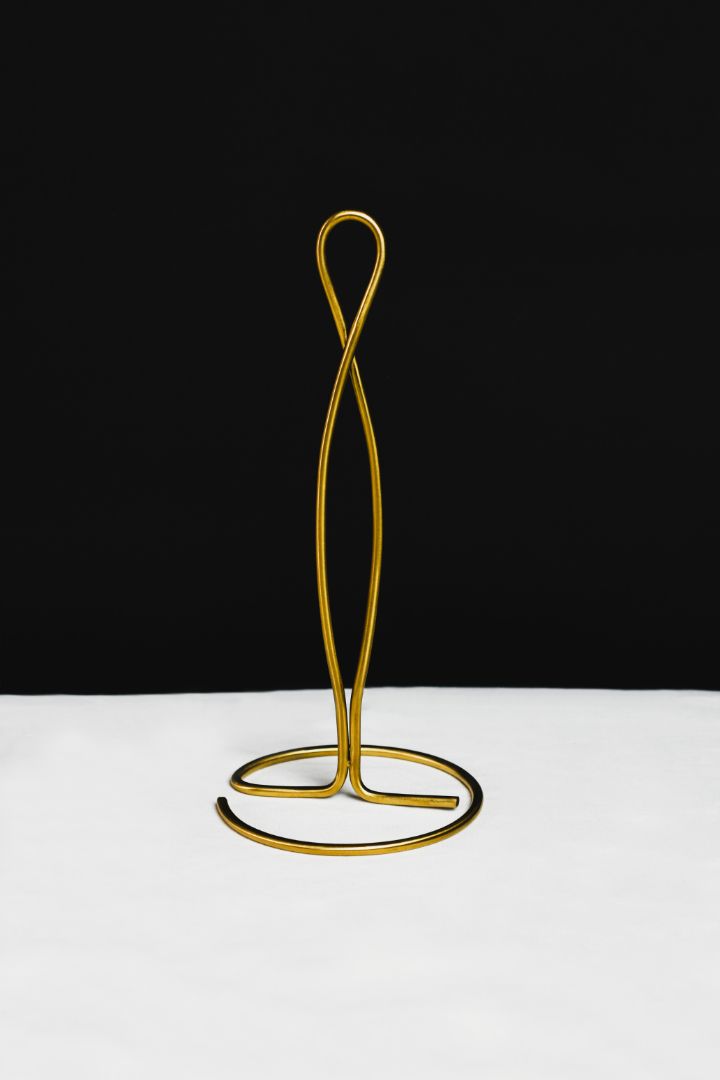 Swirl Burnished Brass Paper Towel Holder