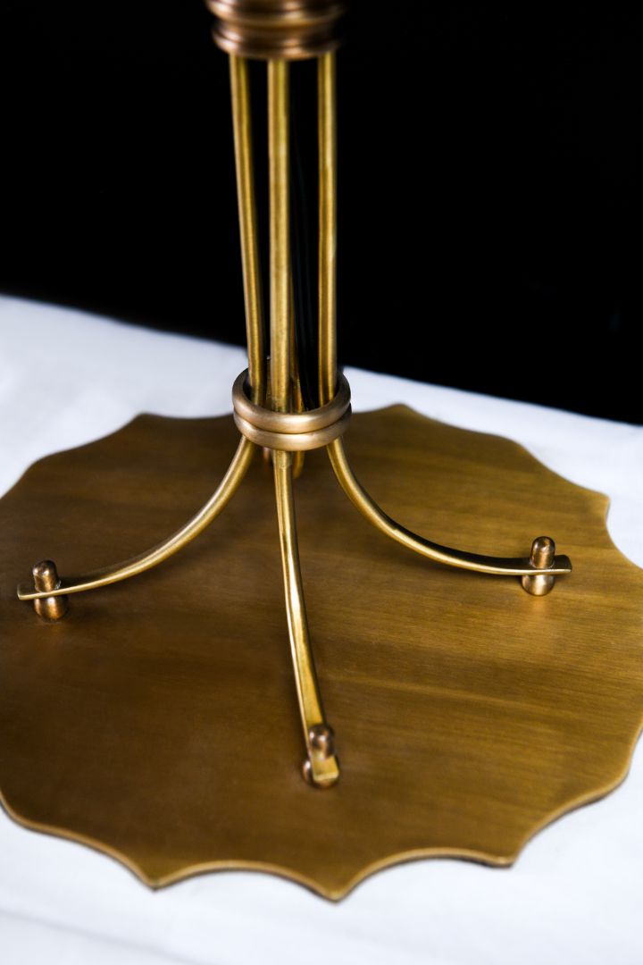 Circus Tent Architectural Brushed Brass Table Lamp