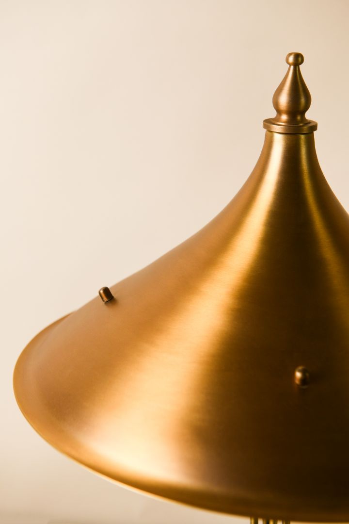 Circus Tent Architectural Brushed Brass Table Lamp