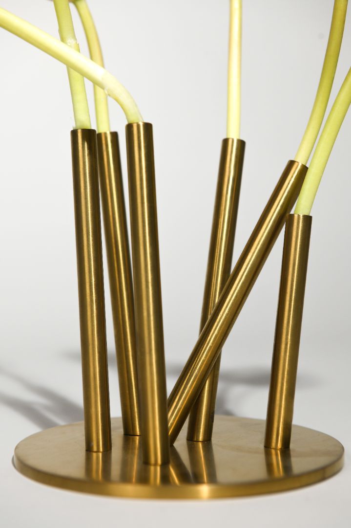 Quick Fix Modern Brushed Brass Finish Vase