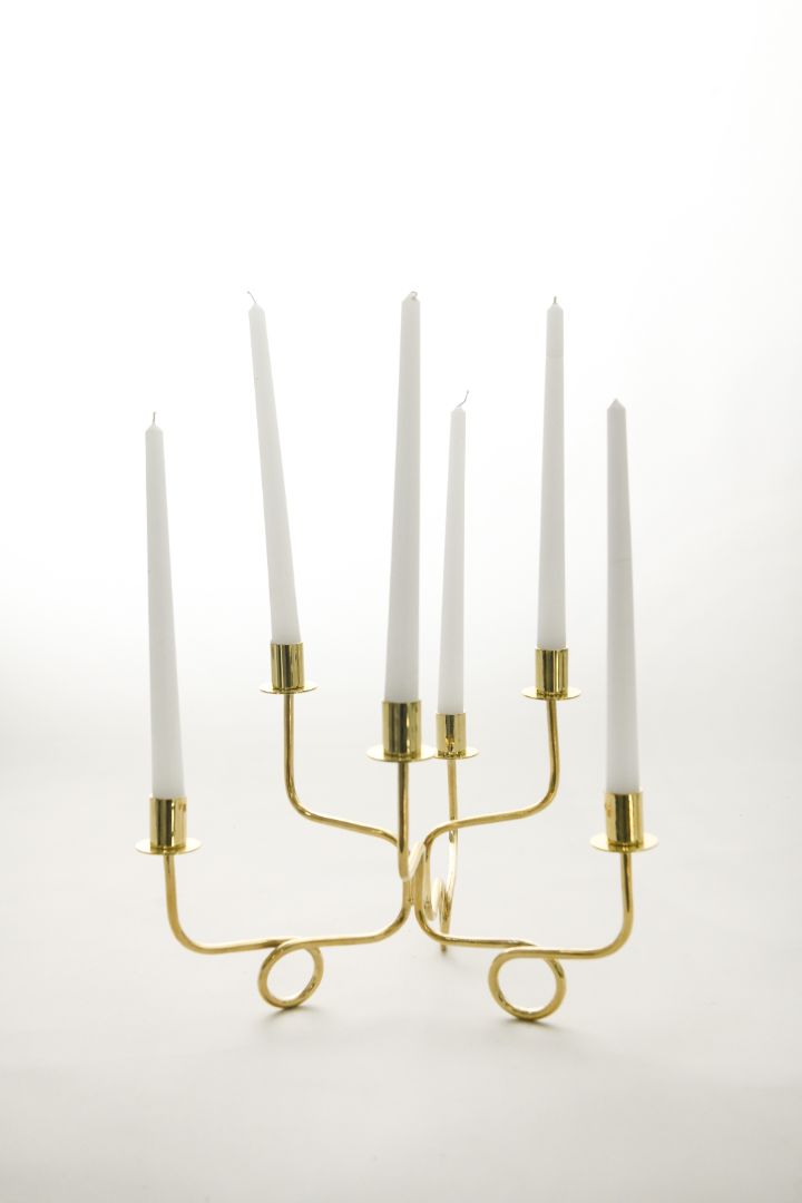 Thread of Togetherness Candle Holder – Set of 6 - Polished Brass