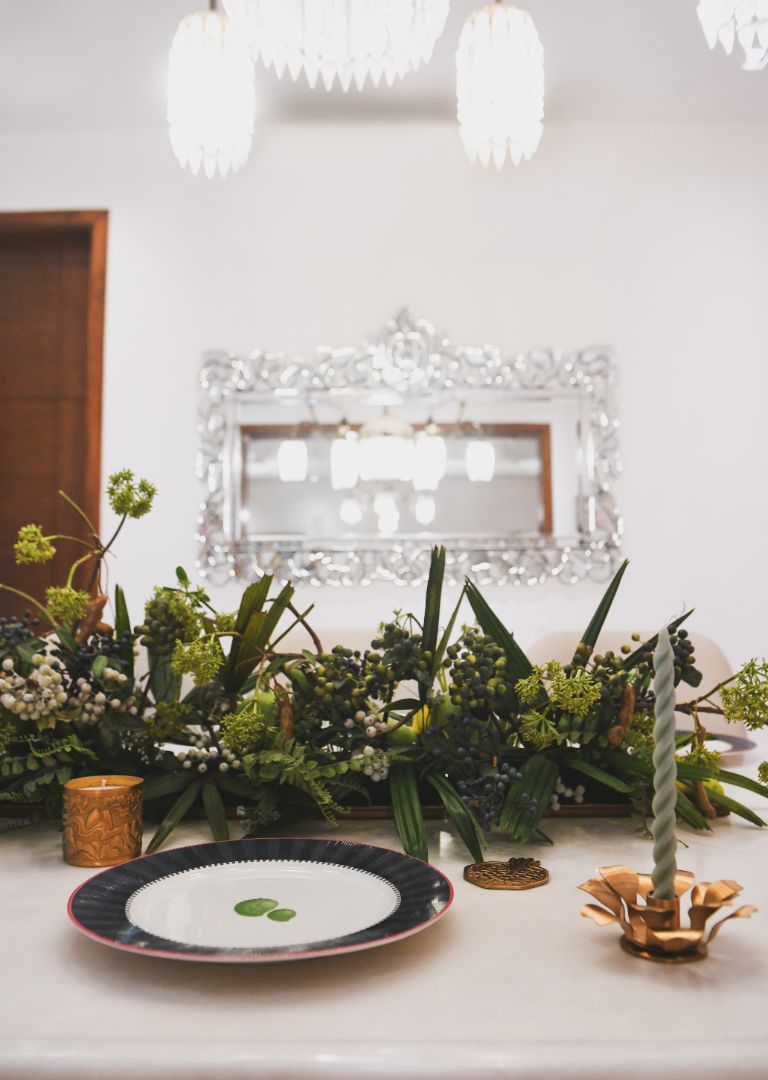 Water Lily Brass Candle Holder