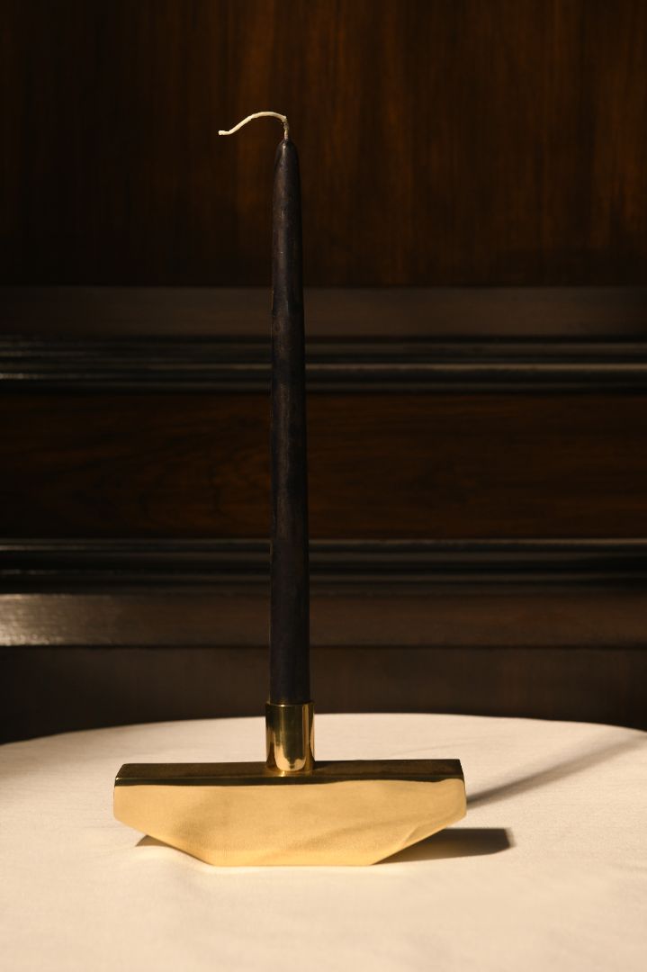 Balancing Act Candle Holder - Polished Brass