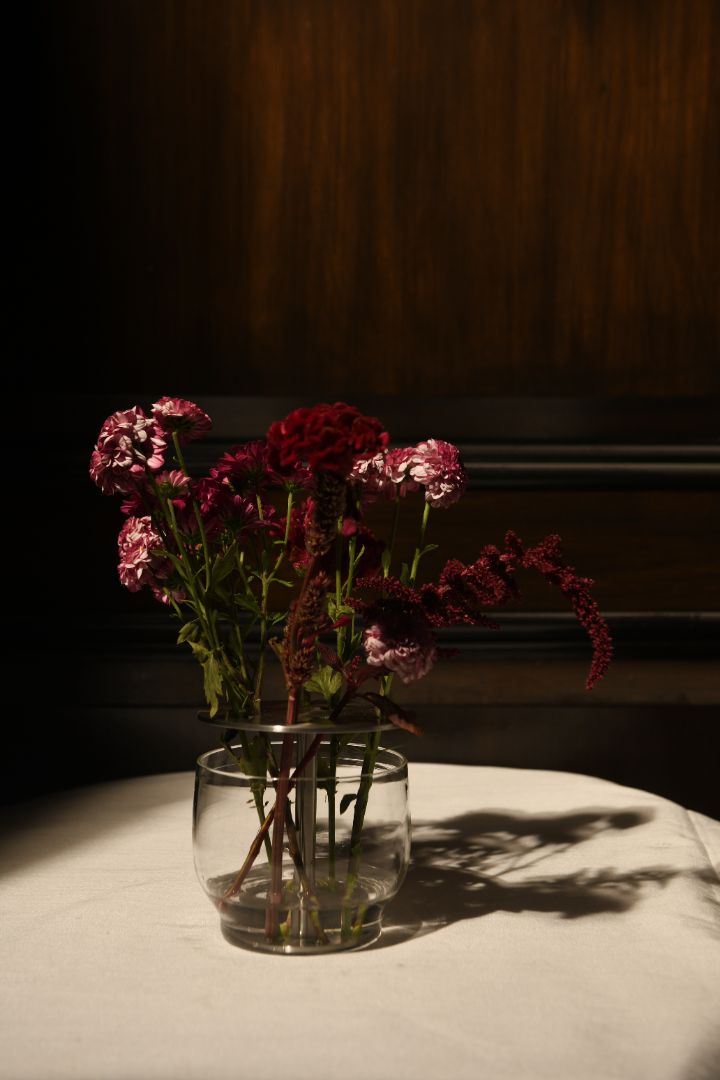 Small Chrome Ikebana Vase - Desktop Minimalist Flower Holder