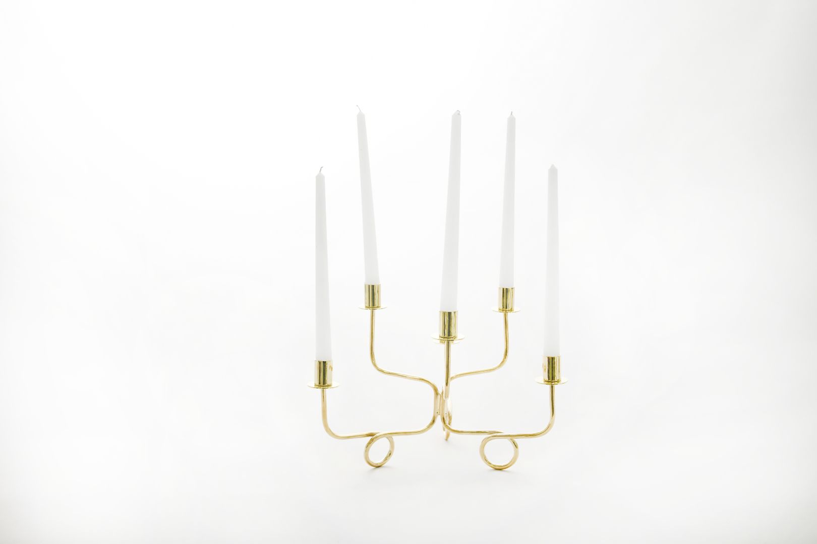 Thread of Togetherness Candle Holder – Set of 6 - Polished Brass
