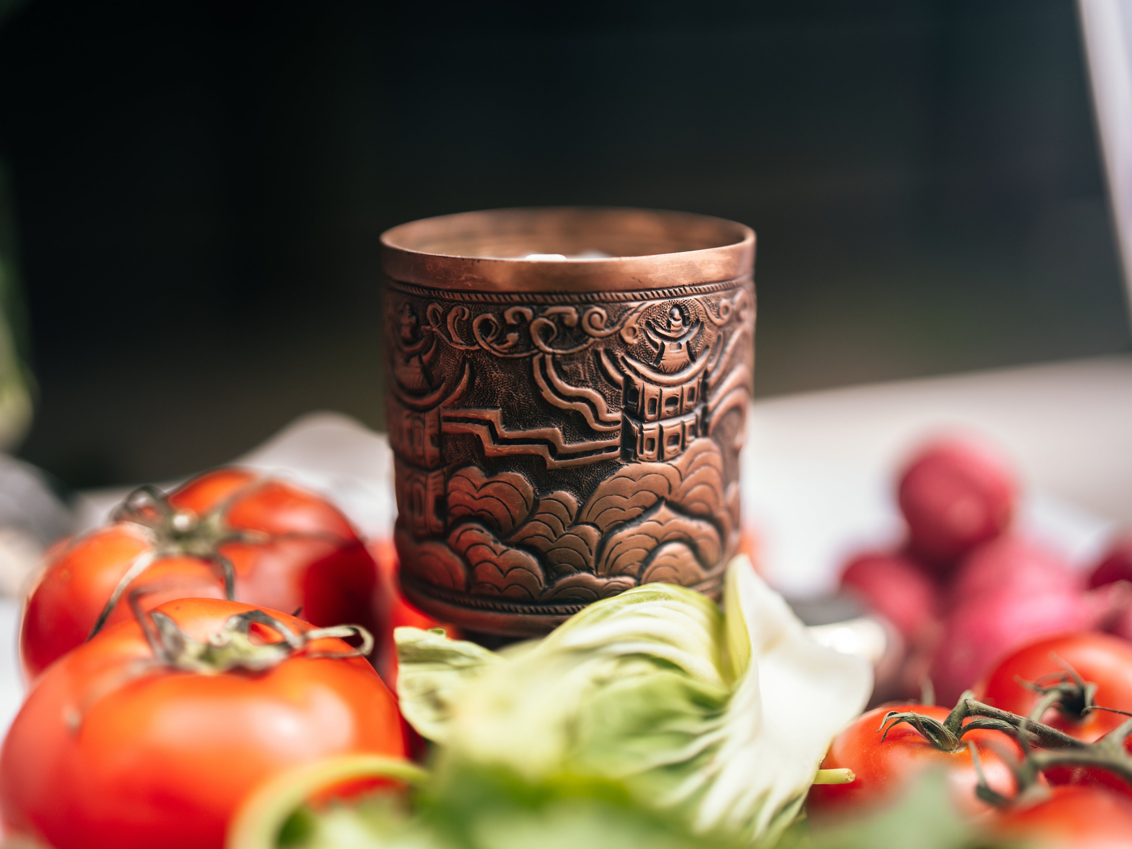 Chinoiserie Candle in Copper