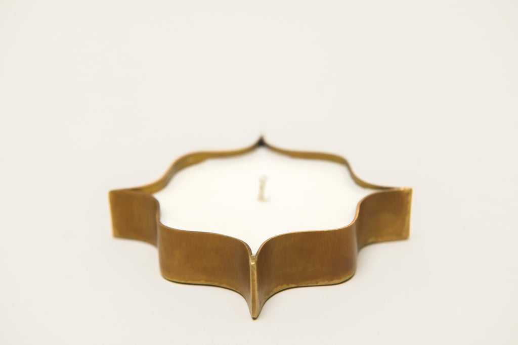 Diya-Inspired Brass Candle – Small