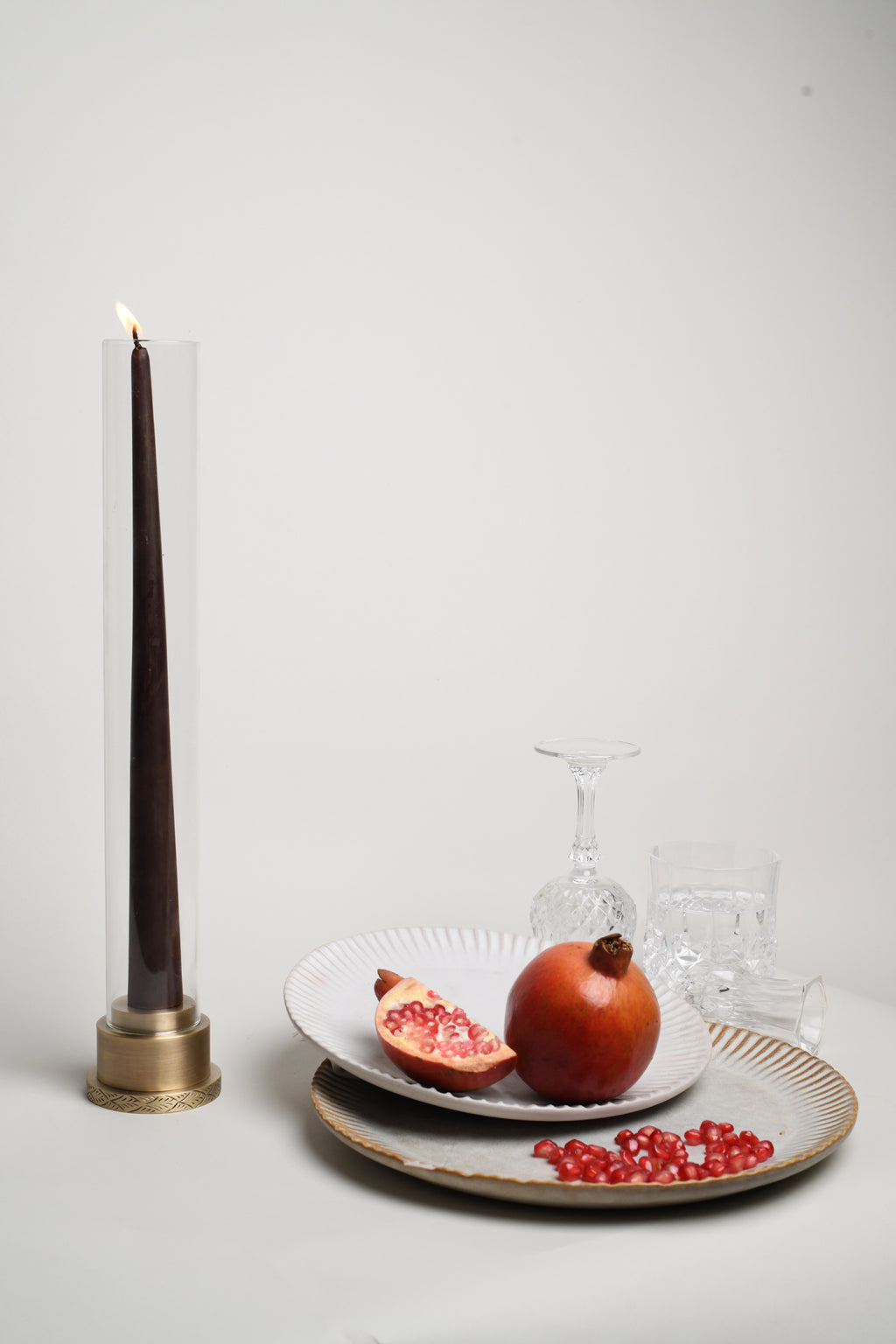 Peacock Candle Holder in Brass