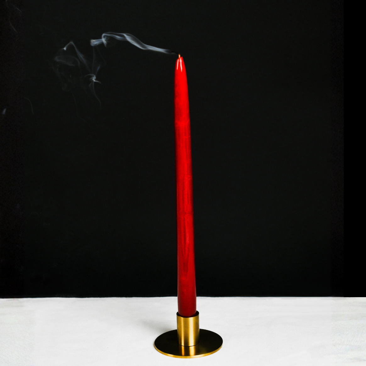 Orbit Burnished Brass Taper Candle Holder