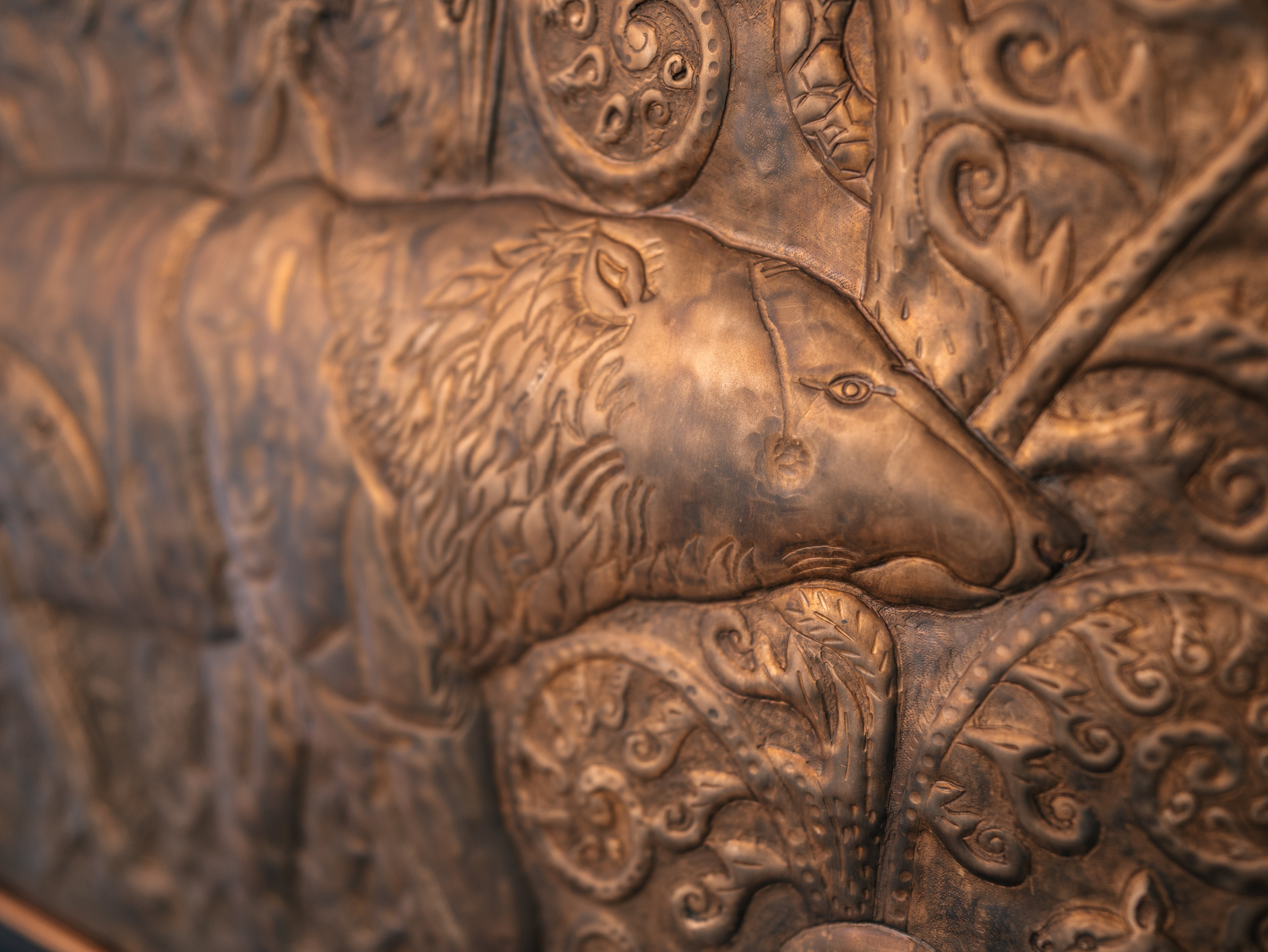 Mowgli Jungle Book Brass Art Panel