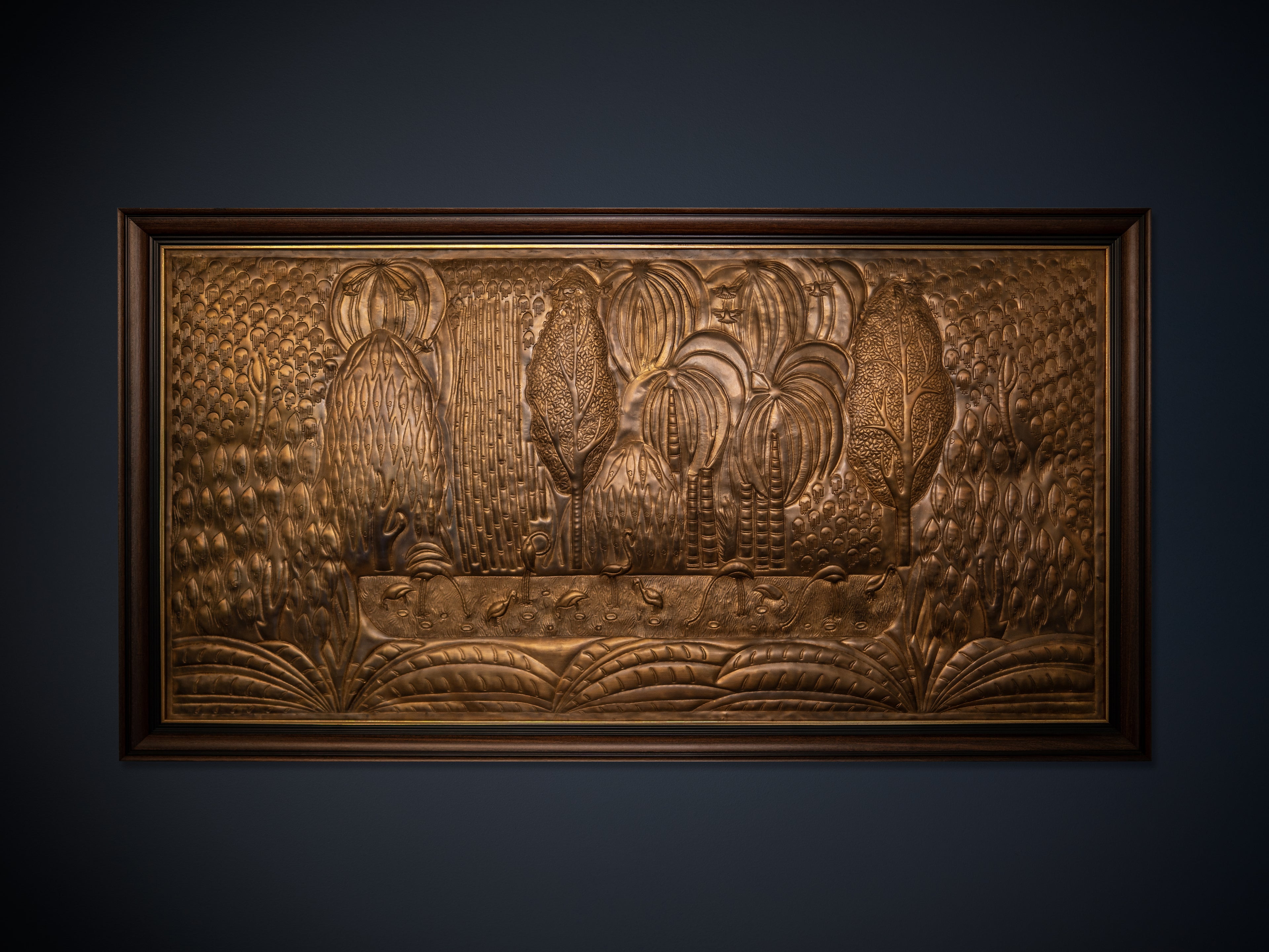 Pichwai Scenery Brass Panel