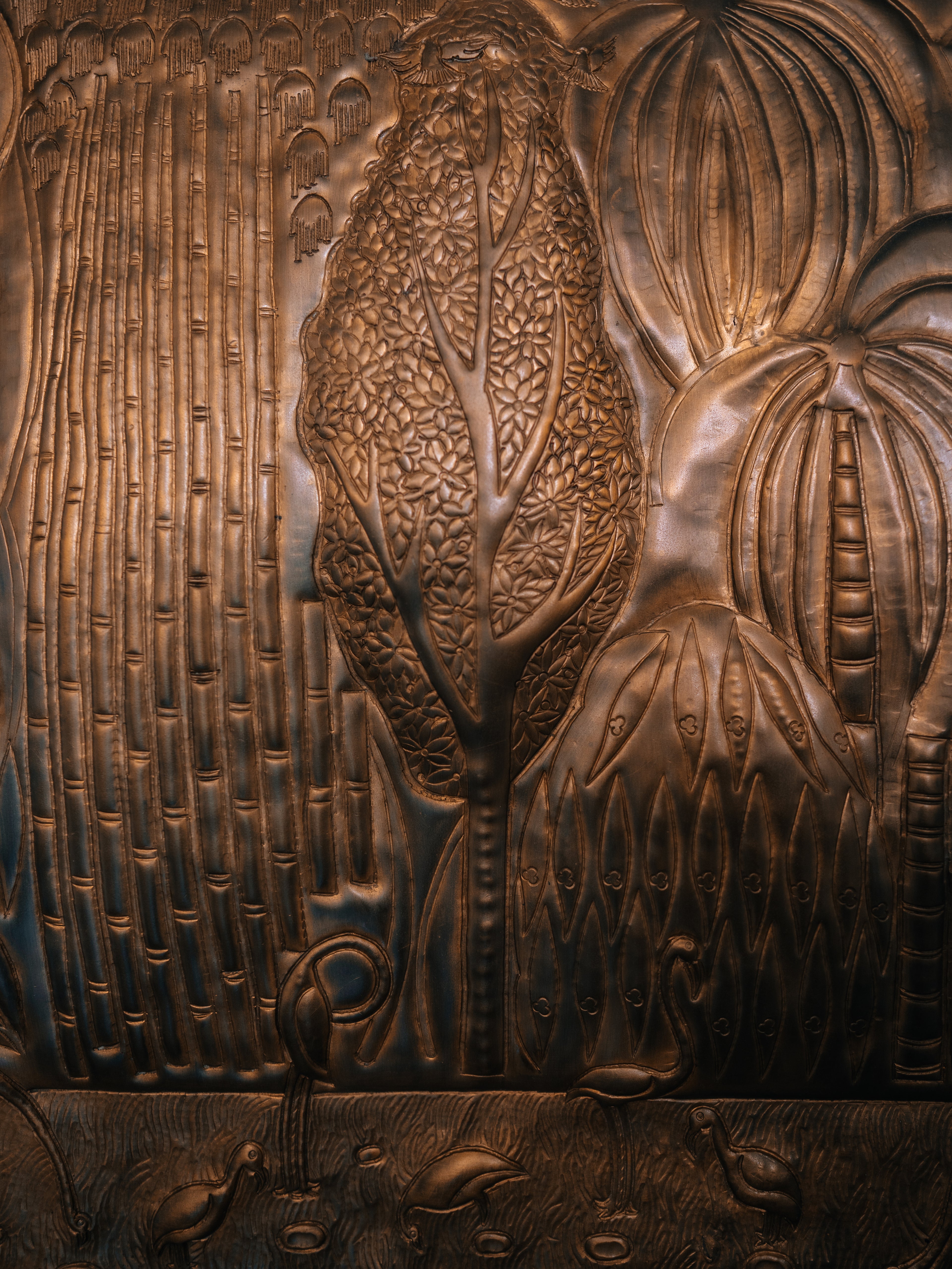Pichwai Scenery Brass Panel